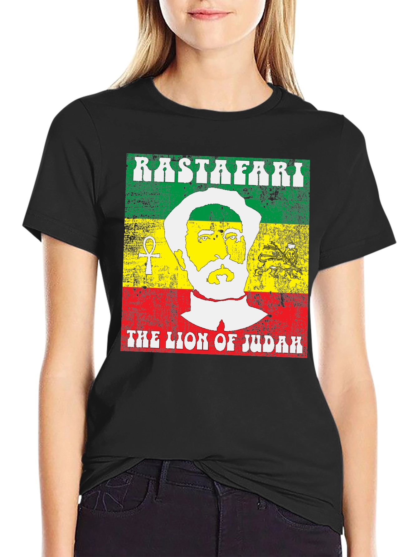 Rastafari Lion of Judah Graphic T-Shirt