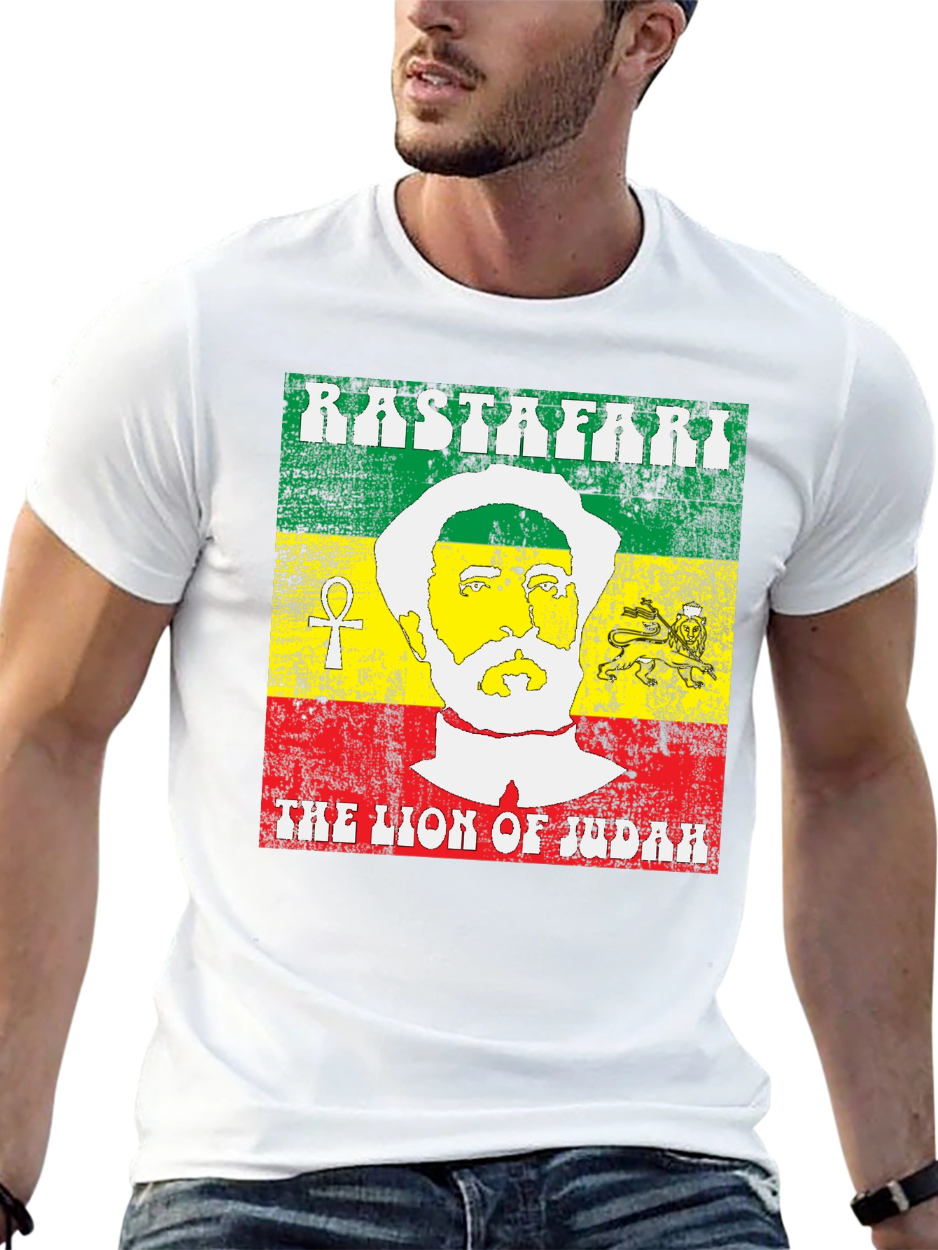 Rastafari Lion of Judah Graphic T-Shirt
