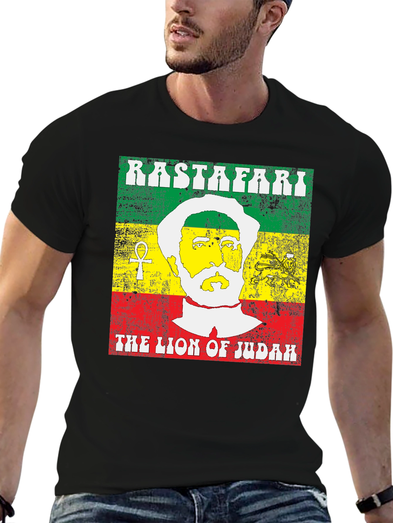 Rastafari Lion of Judah Graphic T-Shirt