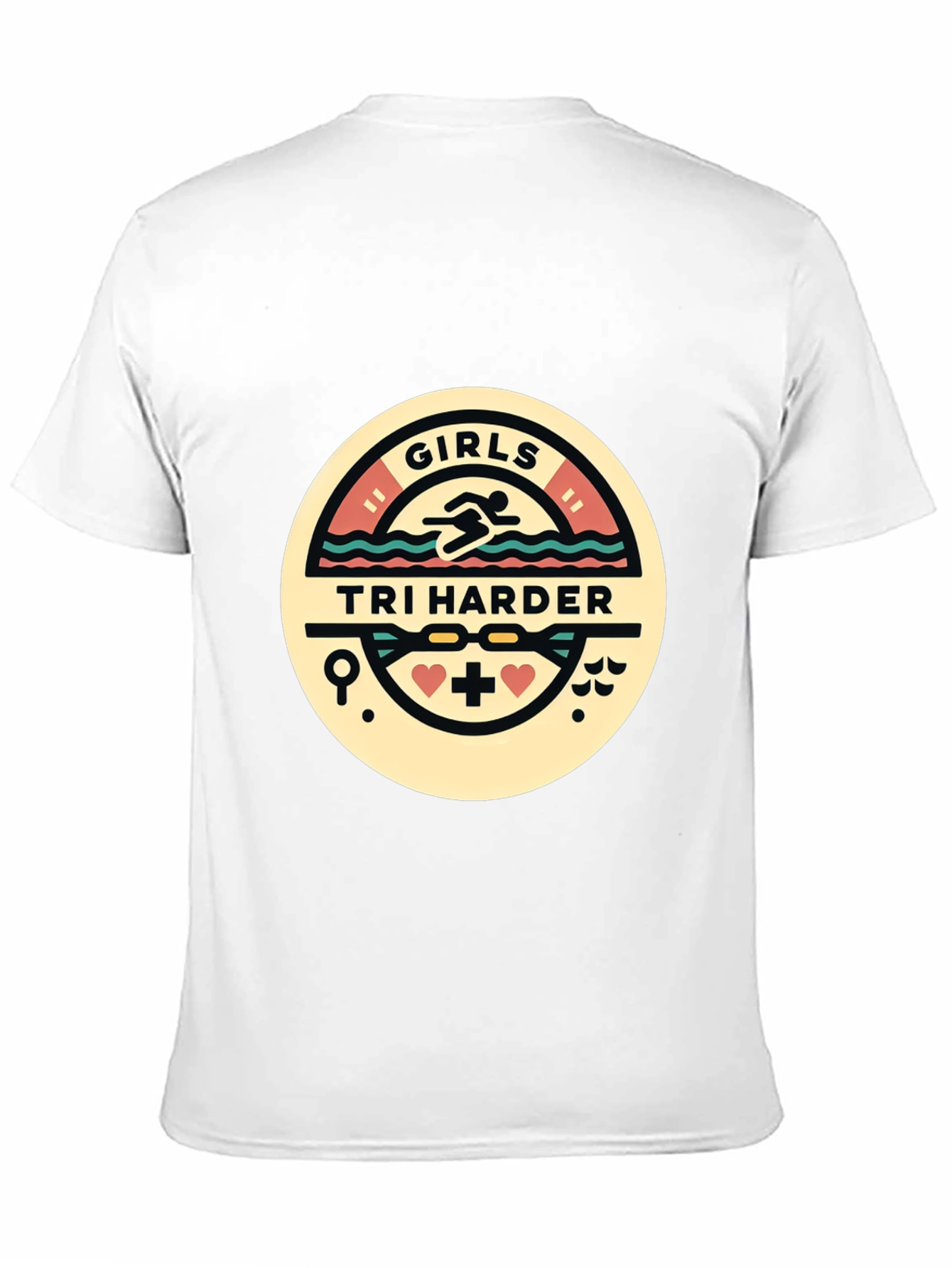 Girls Tri Harder T-Shirt - Triathlon Design