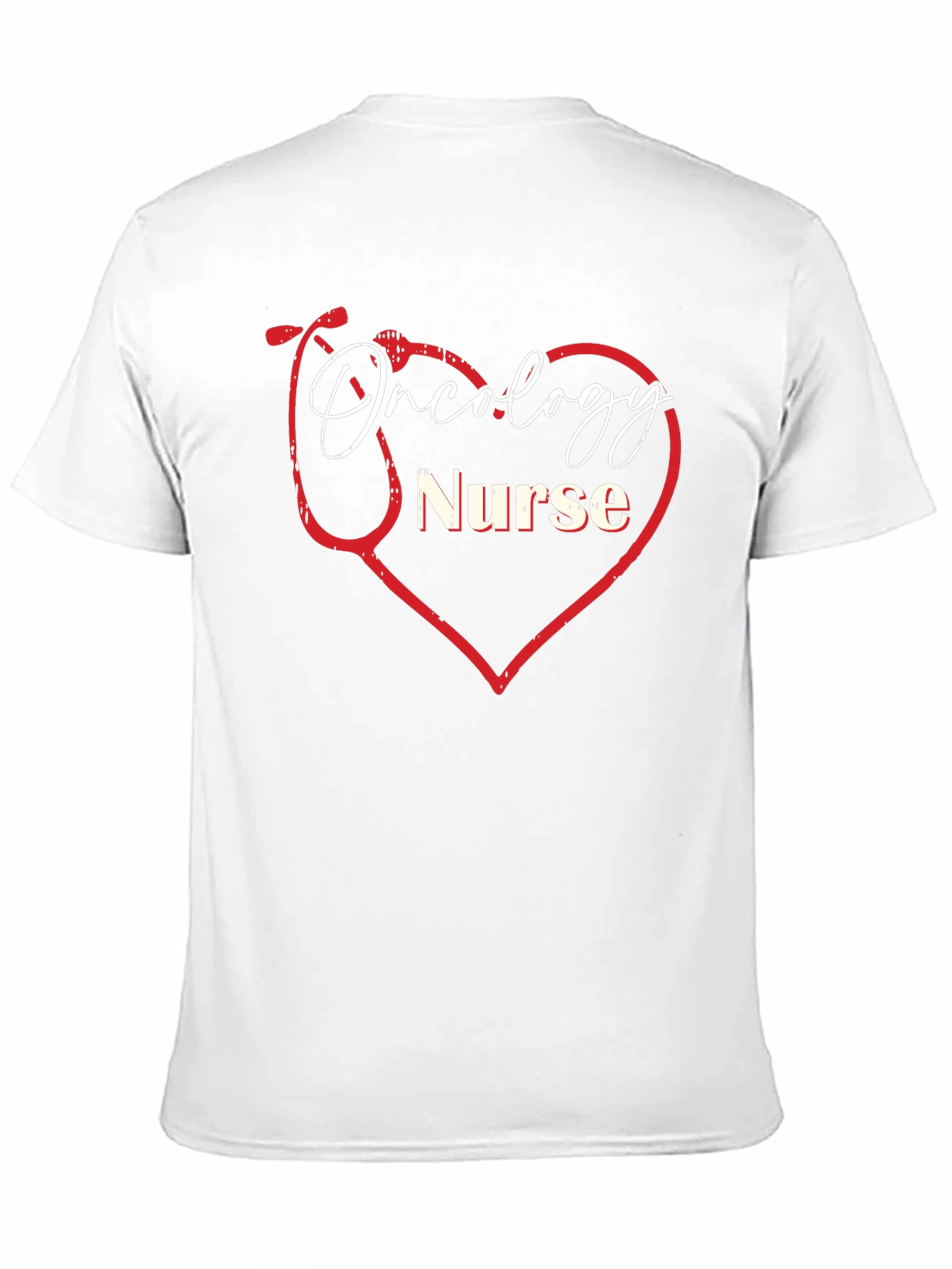 Oncology Nurse Heart Stethoscope Graphic Tee