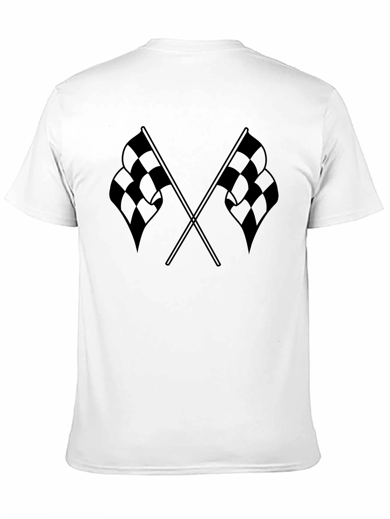Checkered Flags Graphic Tee - Racing Fan Apparel