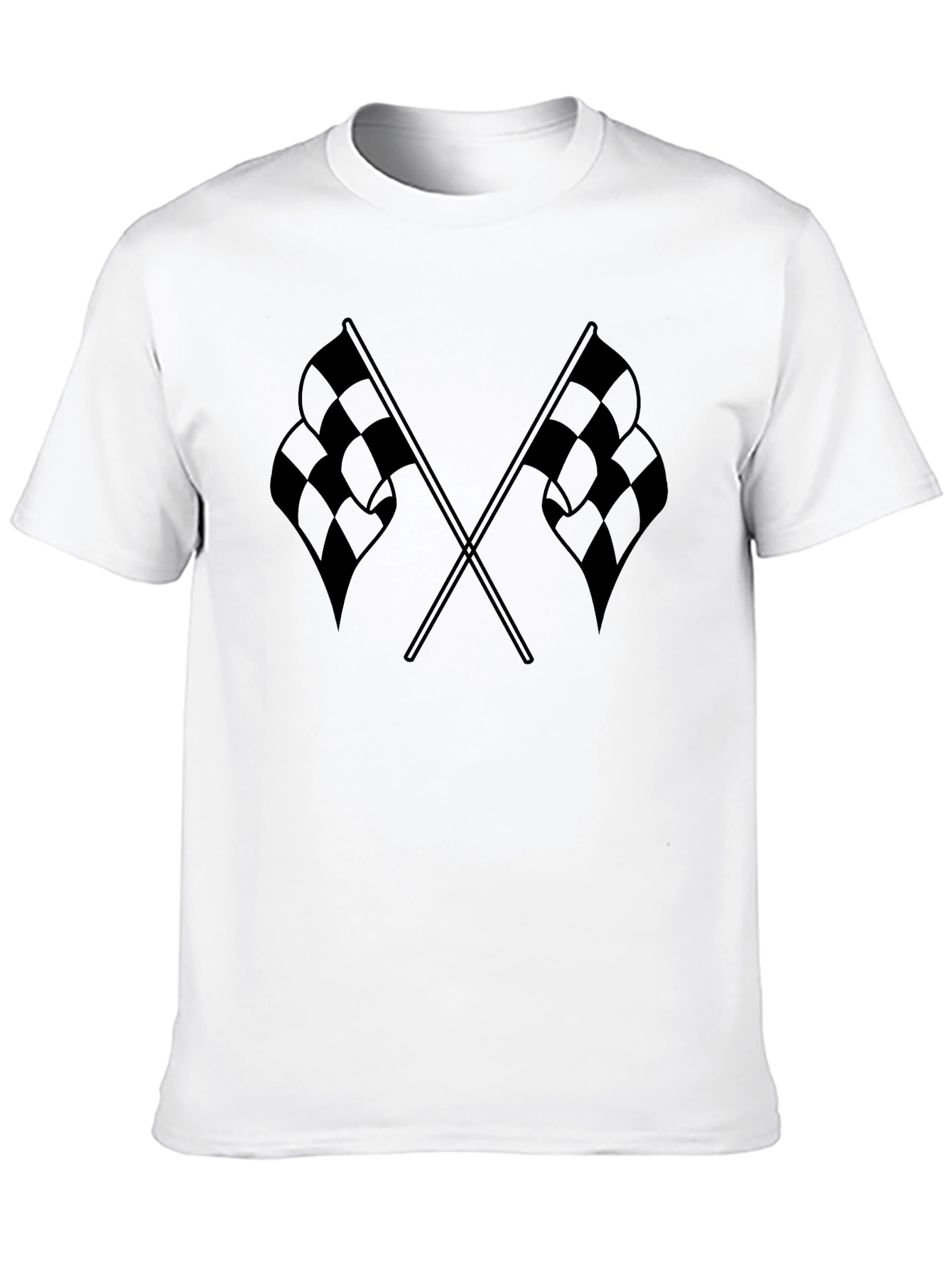 Checkered Flags Graphic Tee - Racing Fan Apparel