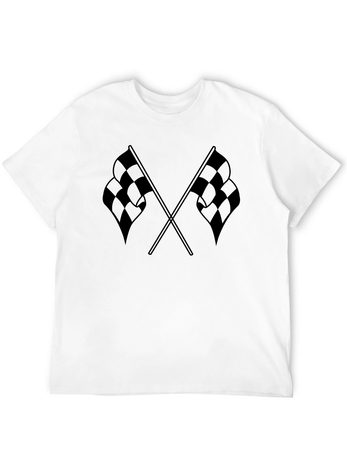 Checkered Flags Graphic Tee - Racing Fan Apparel