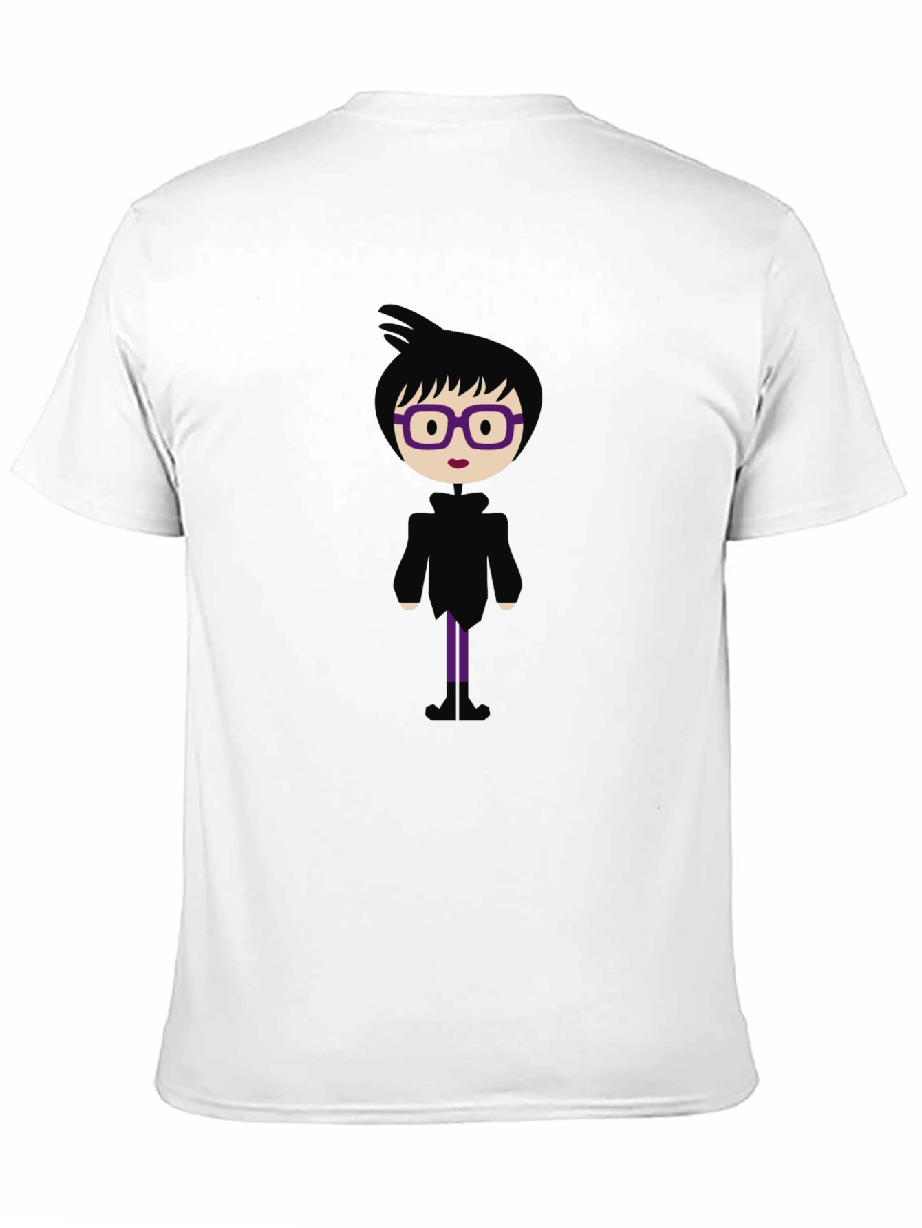 Fun Cartoon Graphic Print Black T-Shirt