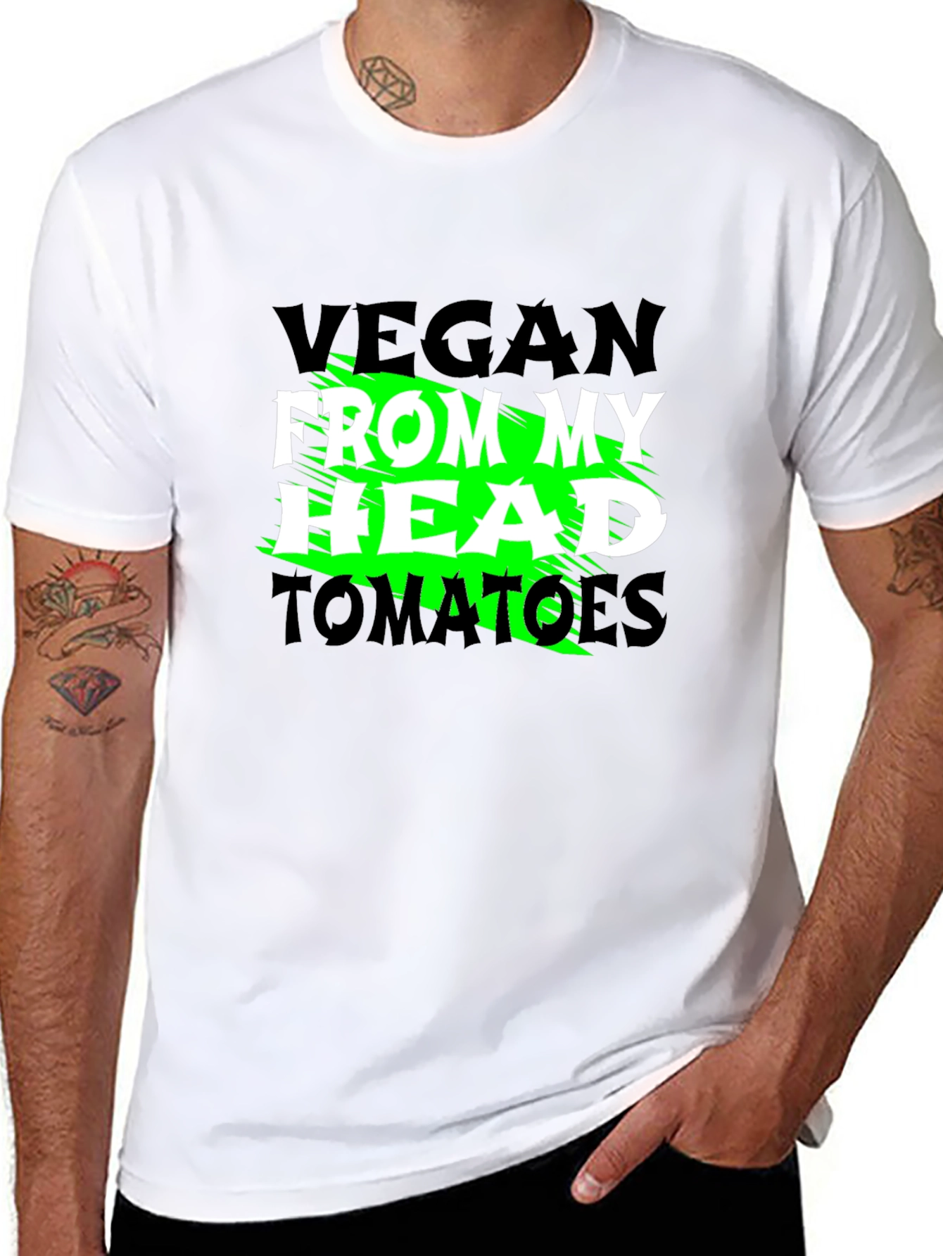 Vegan From My Head Tomatoes Graphic Tee
