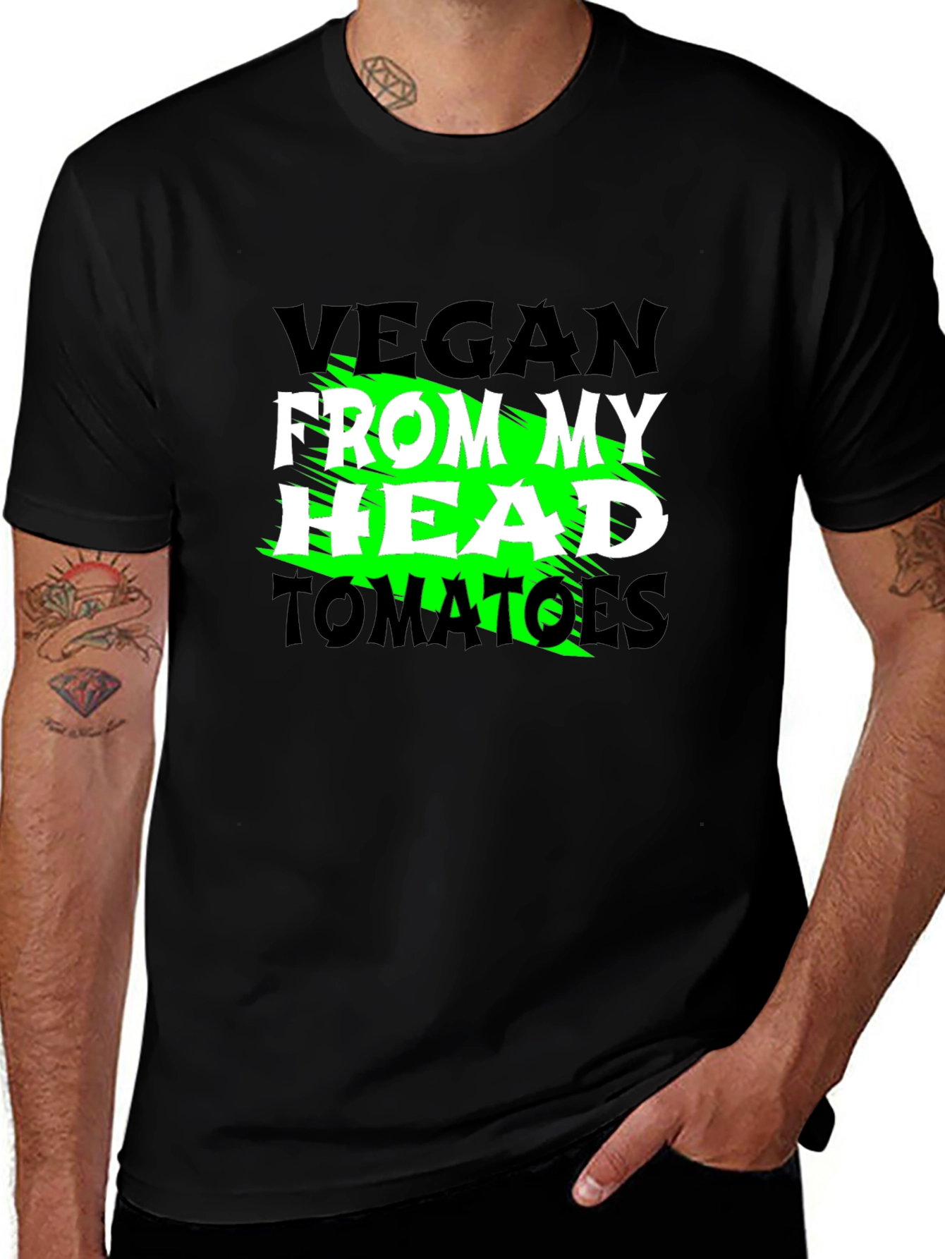 Vegan From My Head Tomatoes Graphic Tee