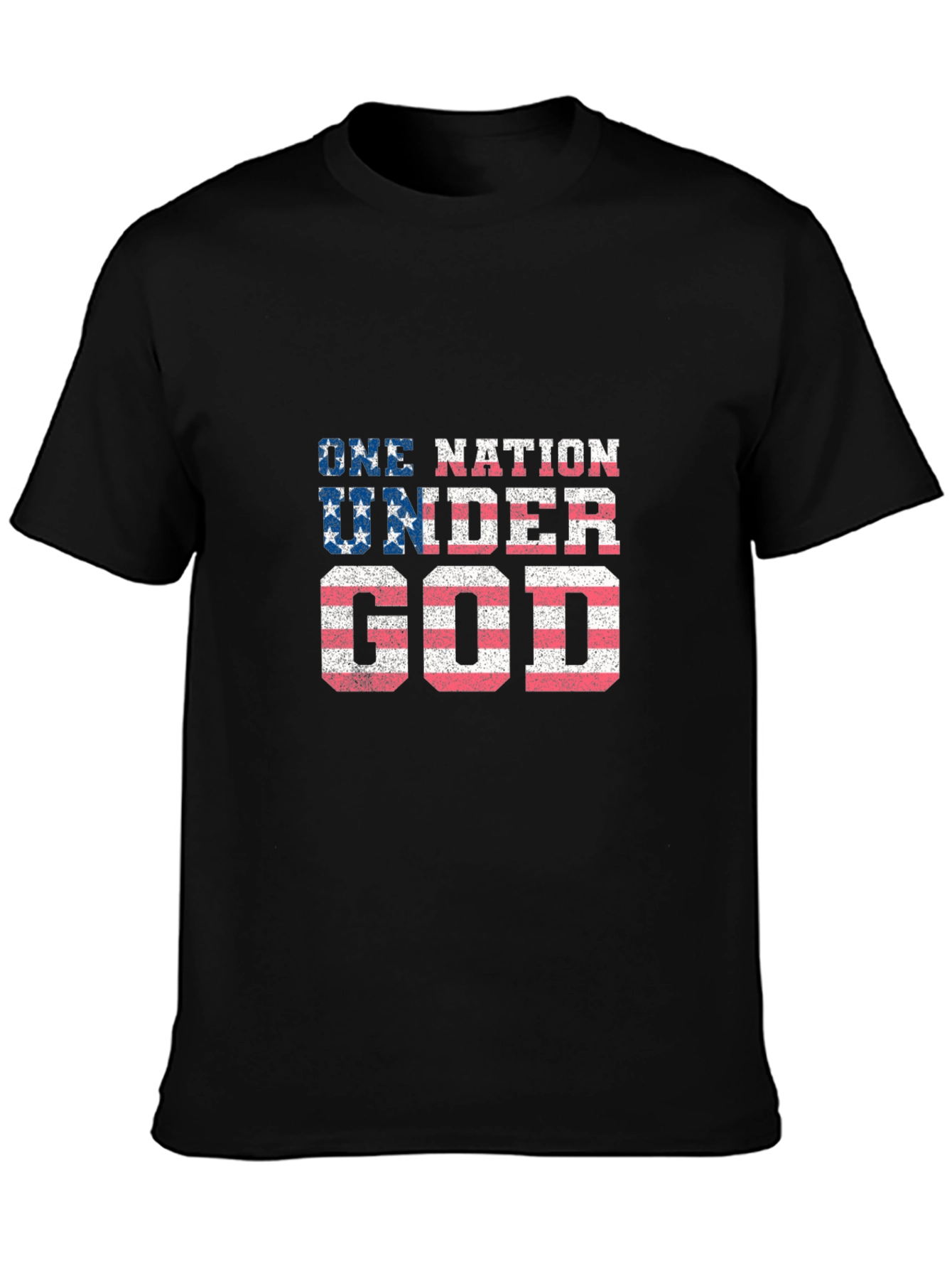 One Nation Under God Patriotic Graphic Tee