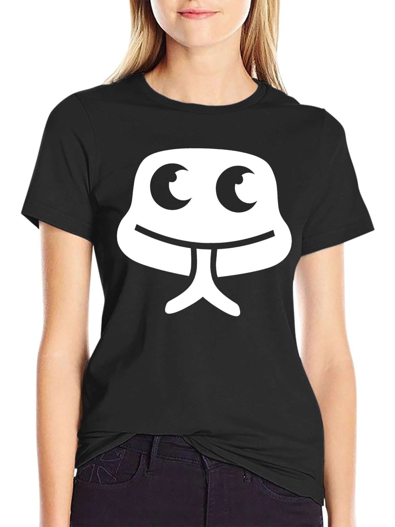 Cool Cartoon Graphic Tee - Black Cotton T-Shirt
