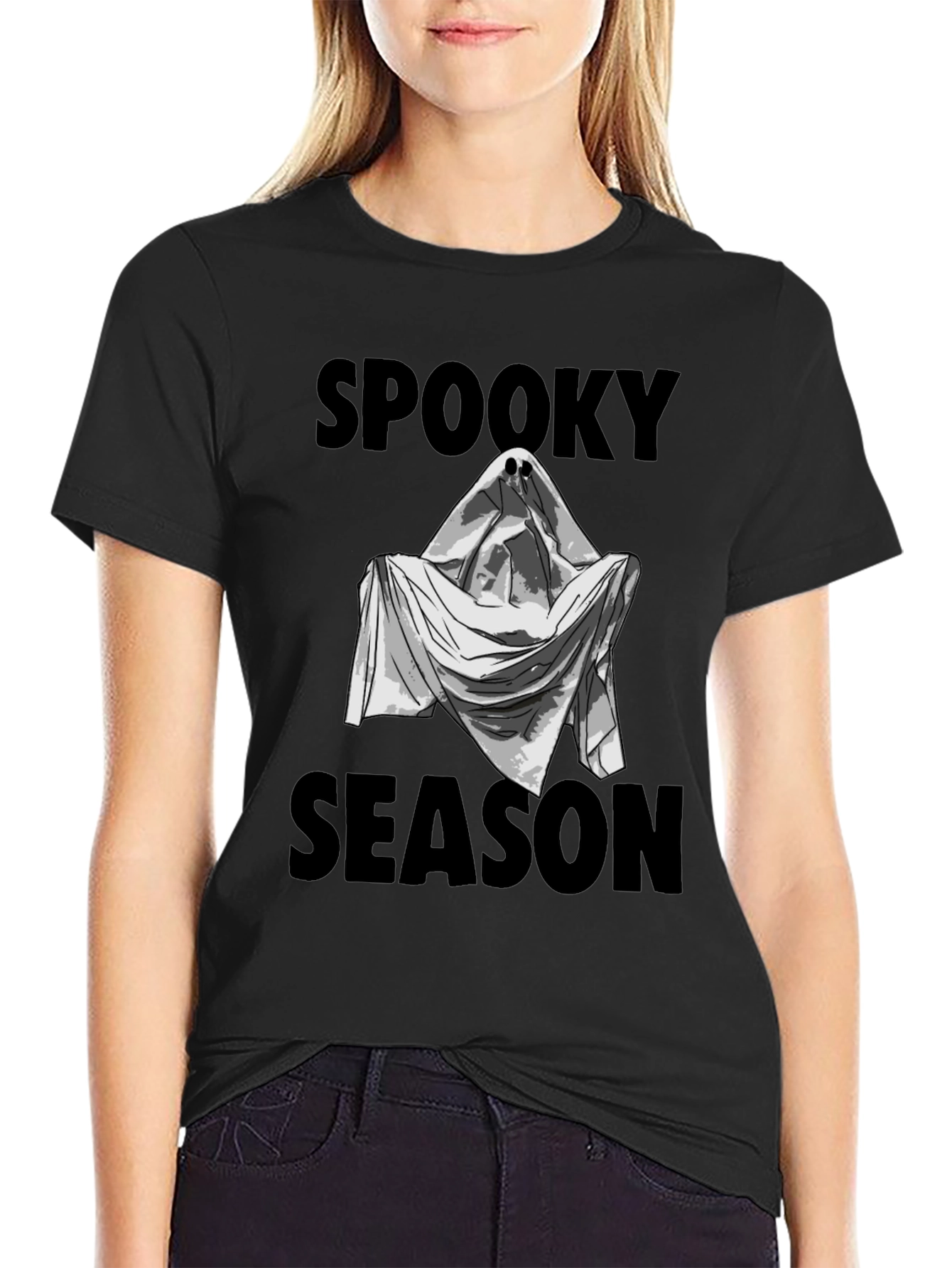 Spooky Season Ghost Graphic Tee