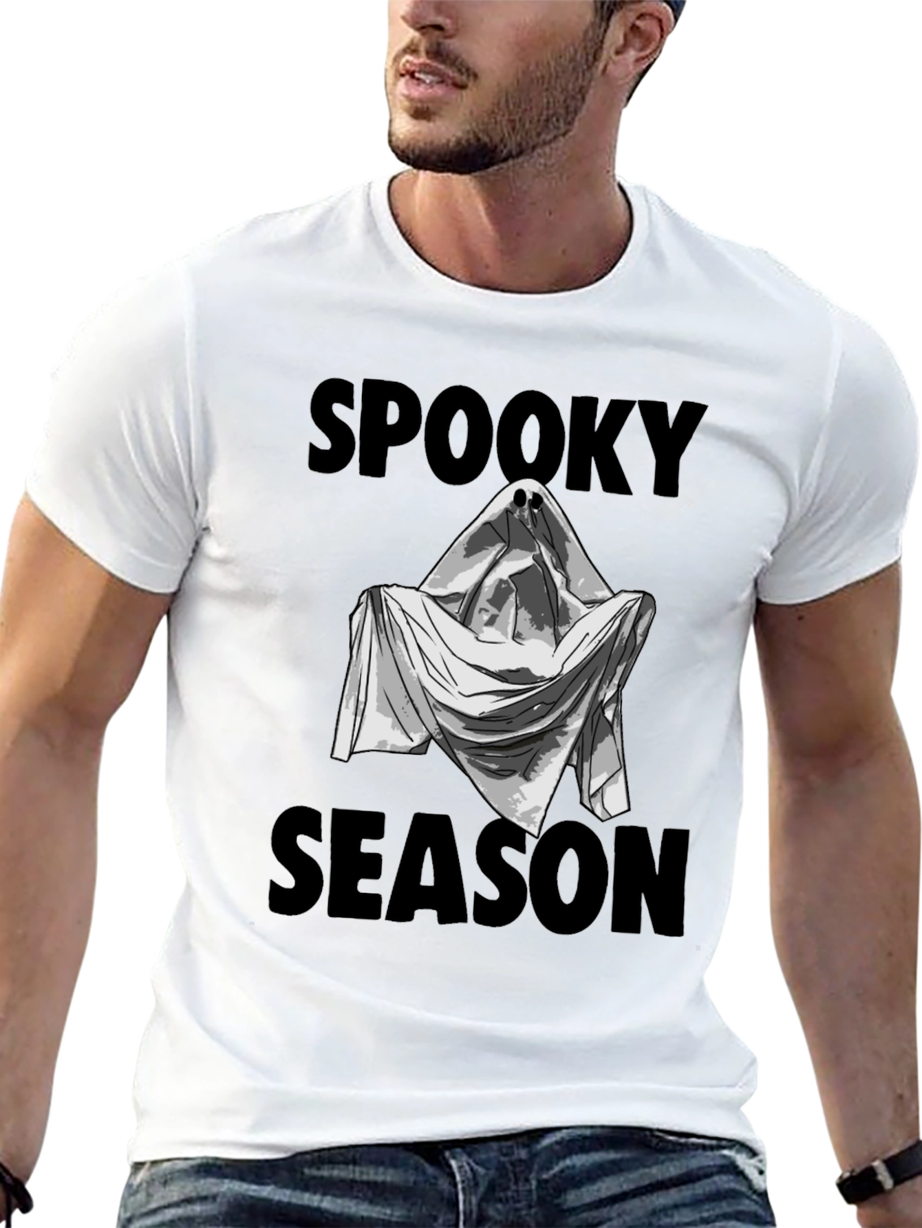 Spooky Season Ghost Graphic Tee