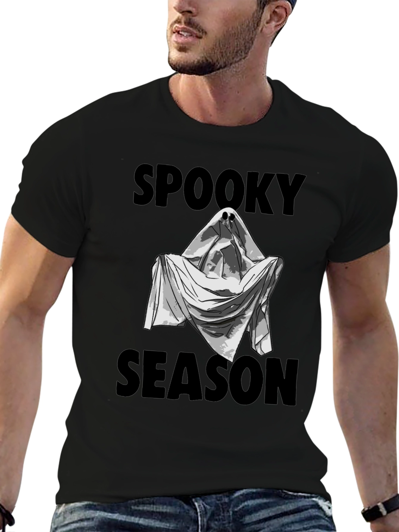 Spooky Season Ghost Graphic Tee