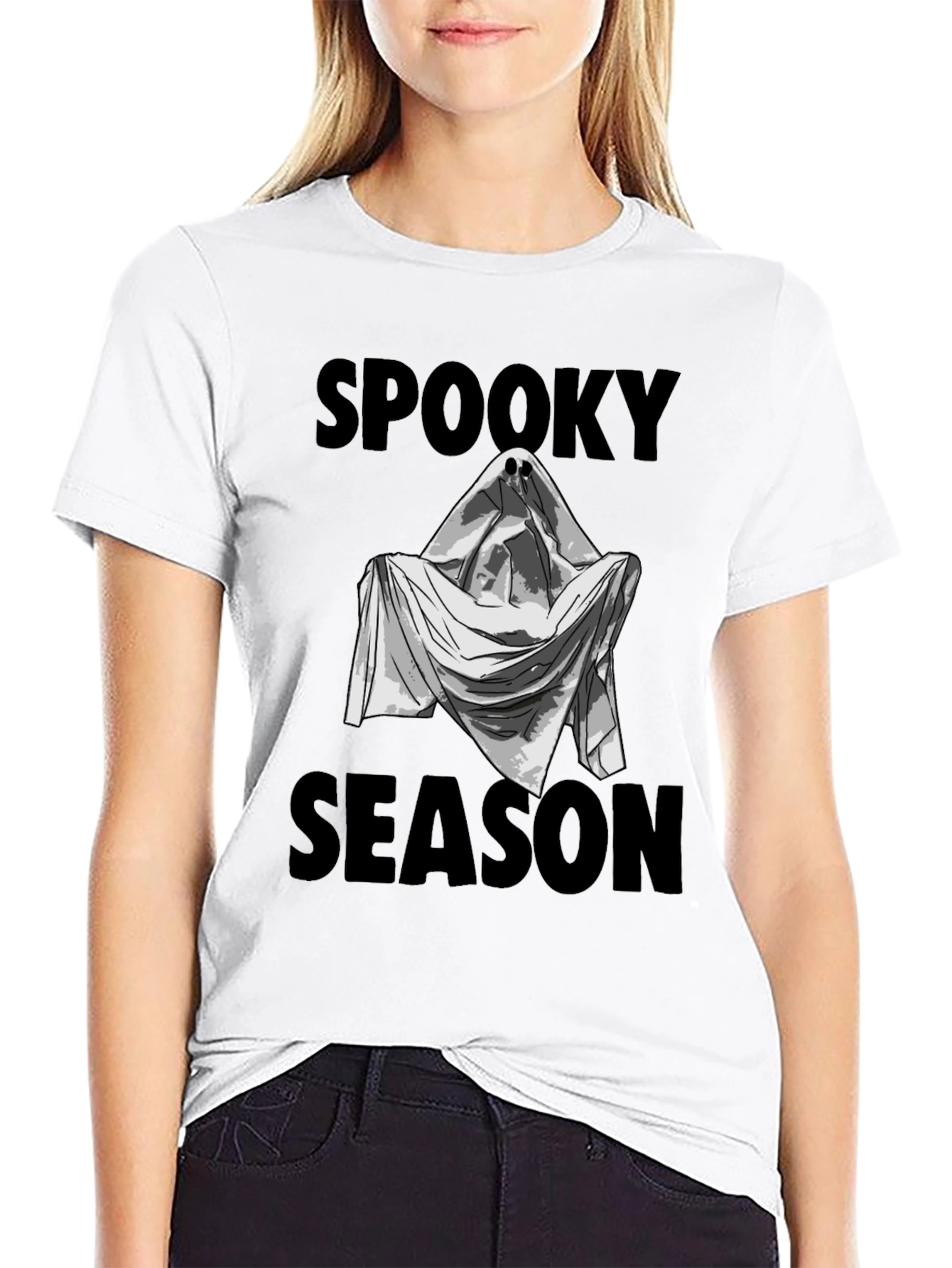 Spooky Season Ghost Graphic Tee