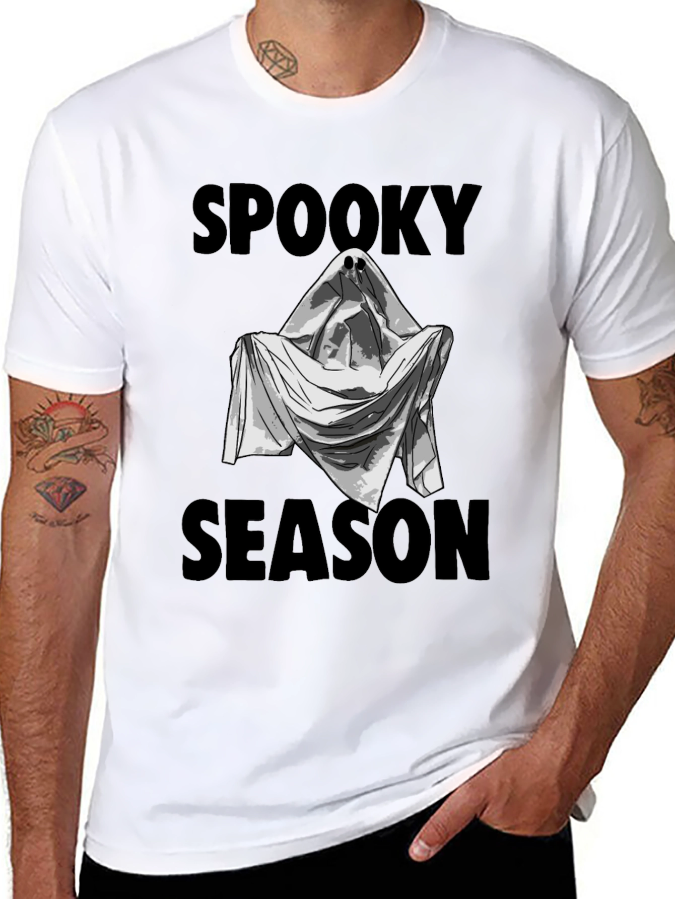 Spooky Season Ghost Graphic Tee