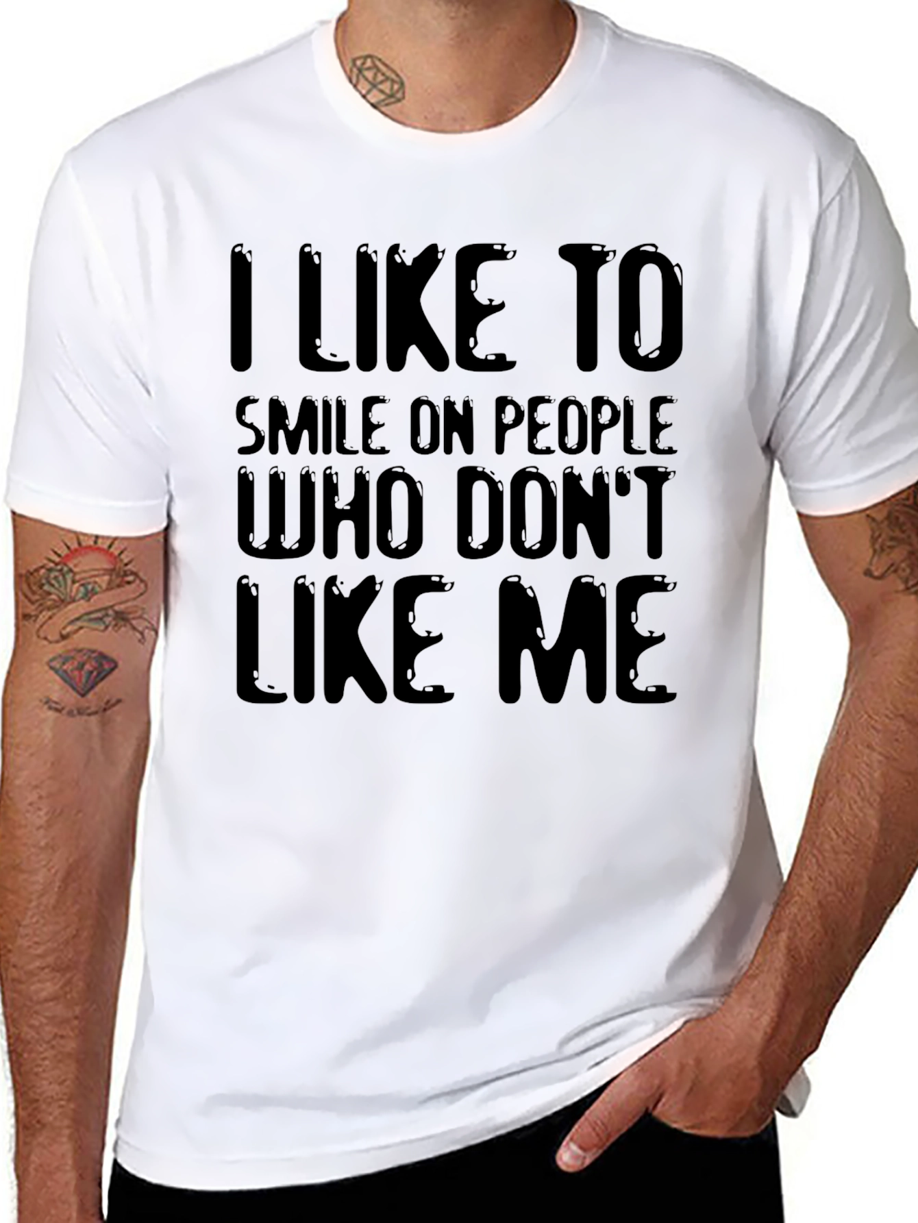 I Like To Smile T-Shirt - Black Graphic Tee