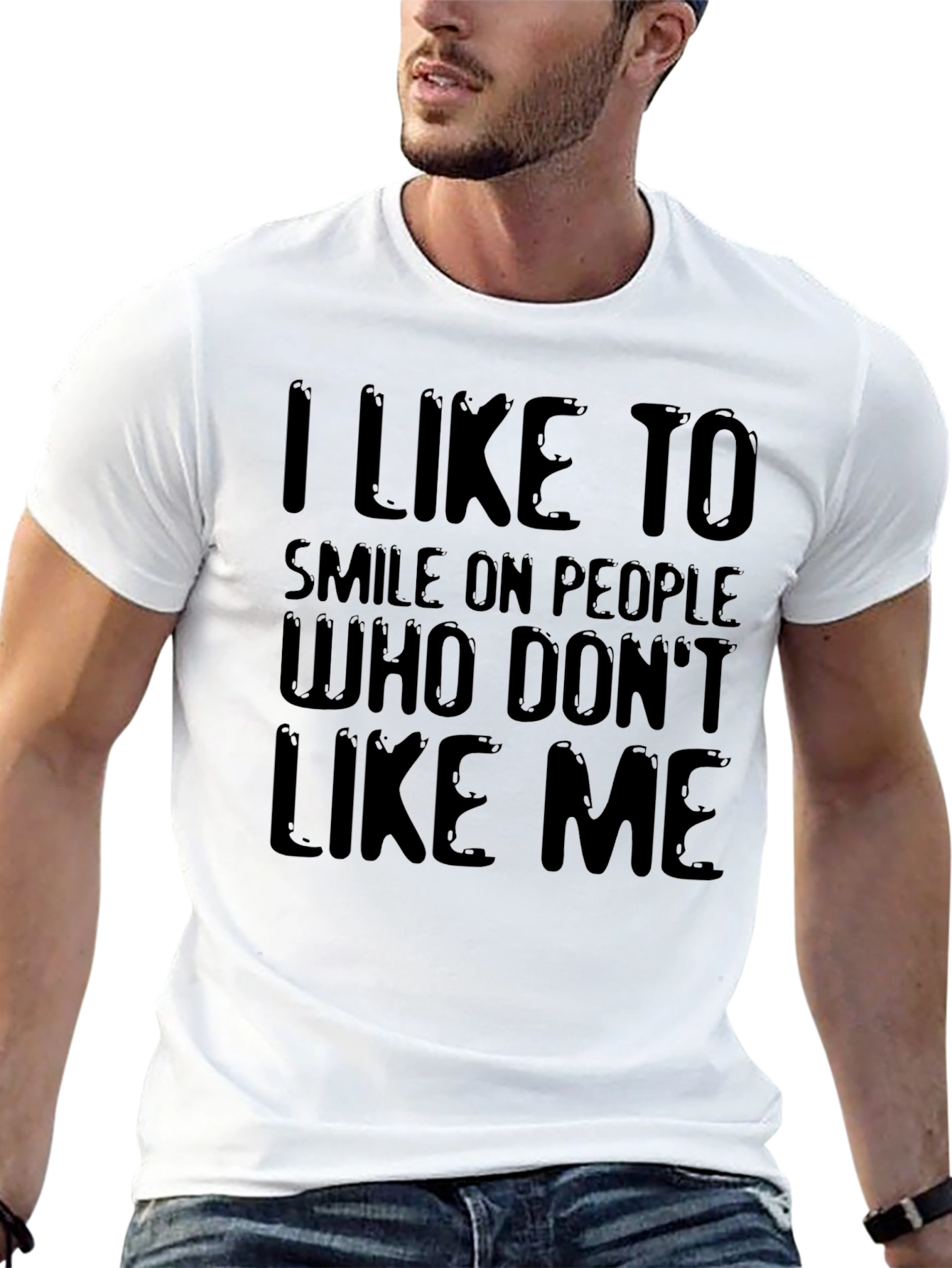 I Like To Smile T-Shirt - Black Graphic Tee