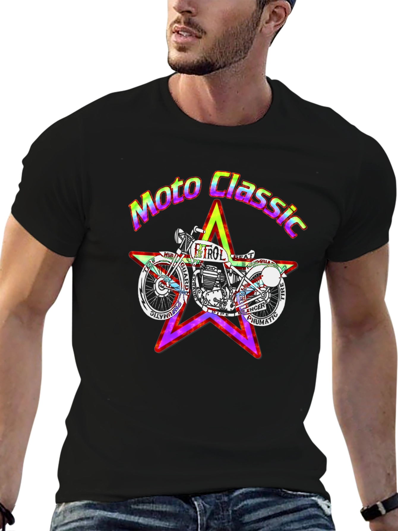 Moto Classic T-Shirt - Stylish Motorcycle Graphic Tee