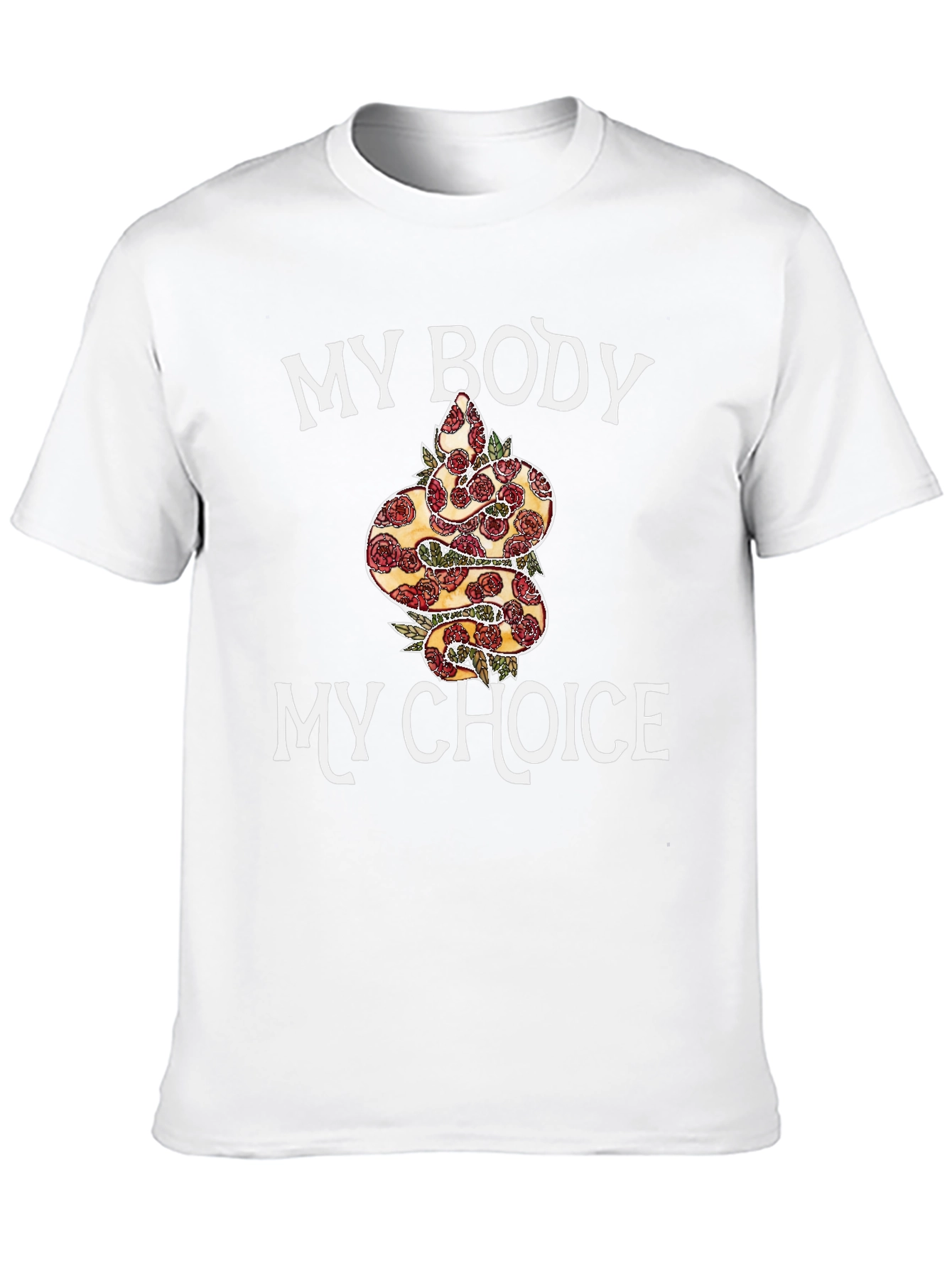 My Body My Choice Snake & Rose T-Shirt