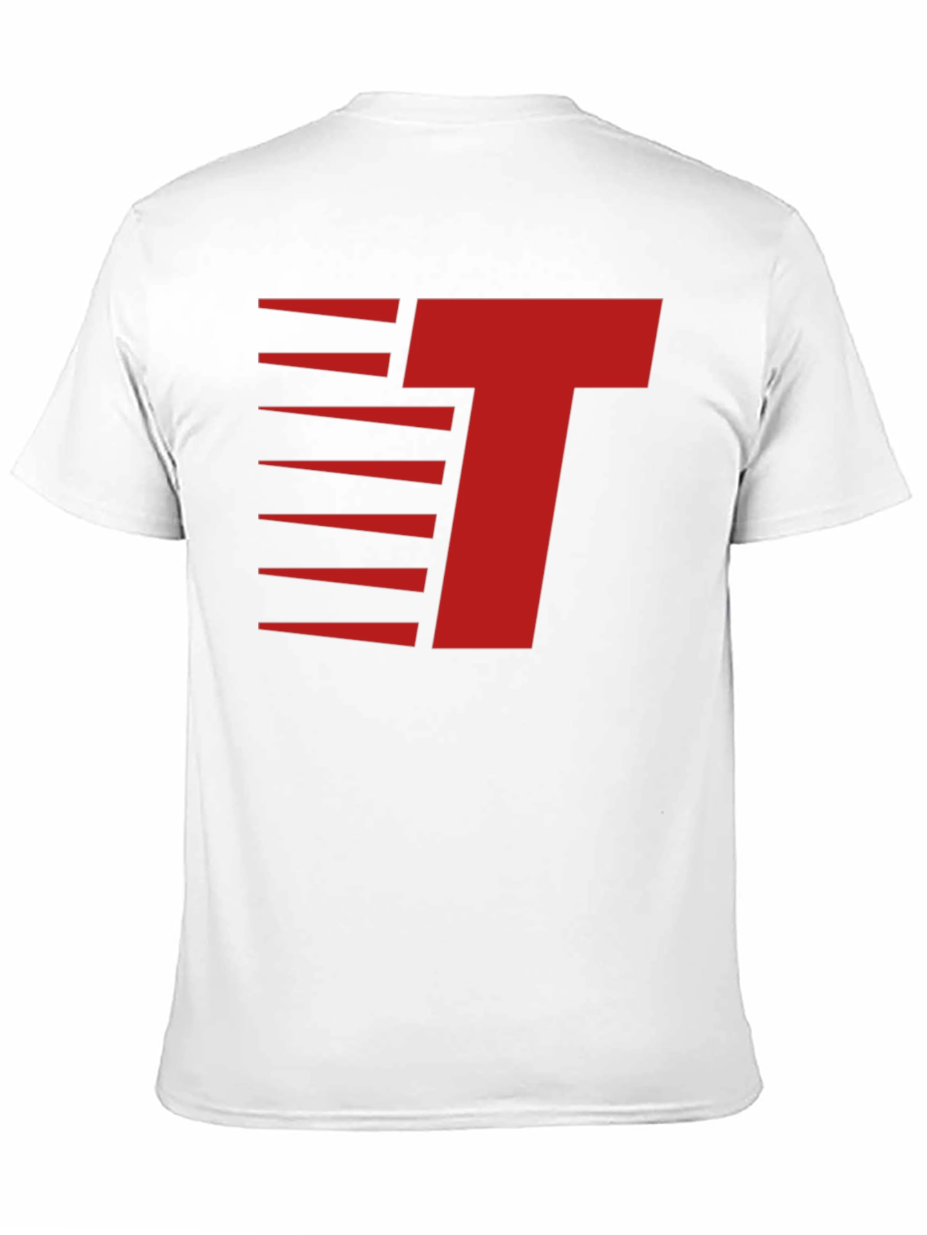 Modern Letter T Graphic Tee - Red on Black