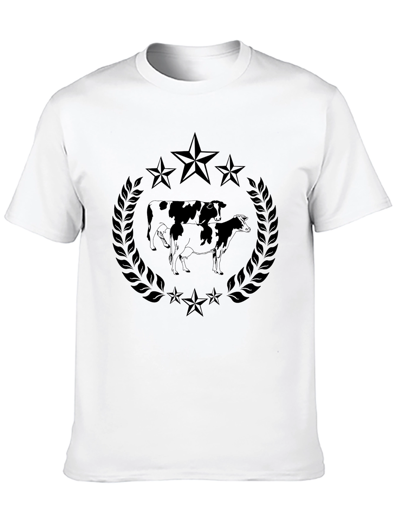 Cow Stars Black Graphic Tee