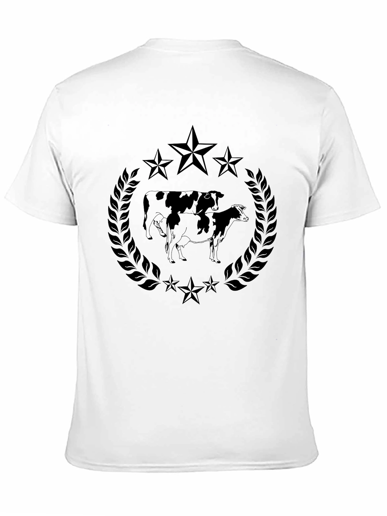 Cow Stars Black Graphic Tee