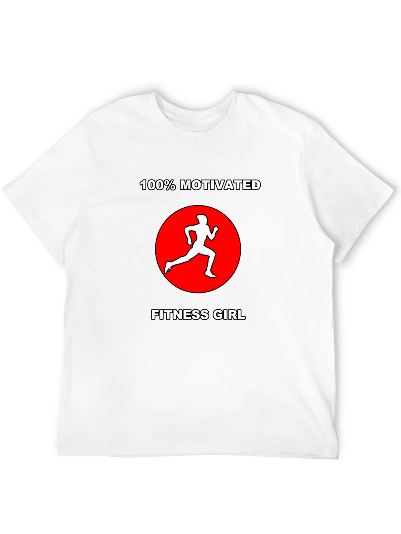 Motivated Fitness Girl Black T-Shirt