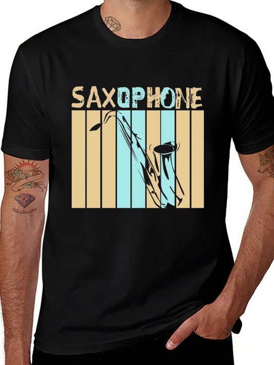 Retro Saxophone T-Shirt: Vintage Style Music Tee