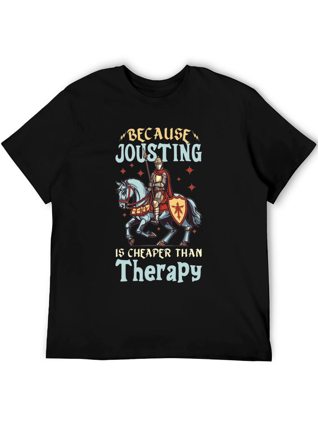 Jousting Therapy Black T-Shirt