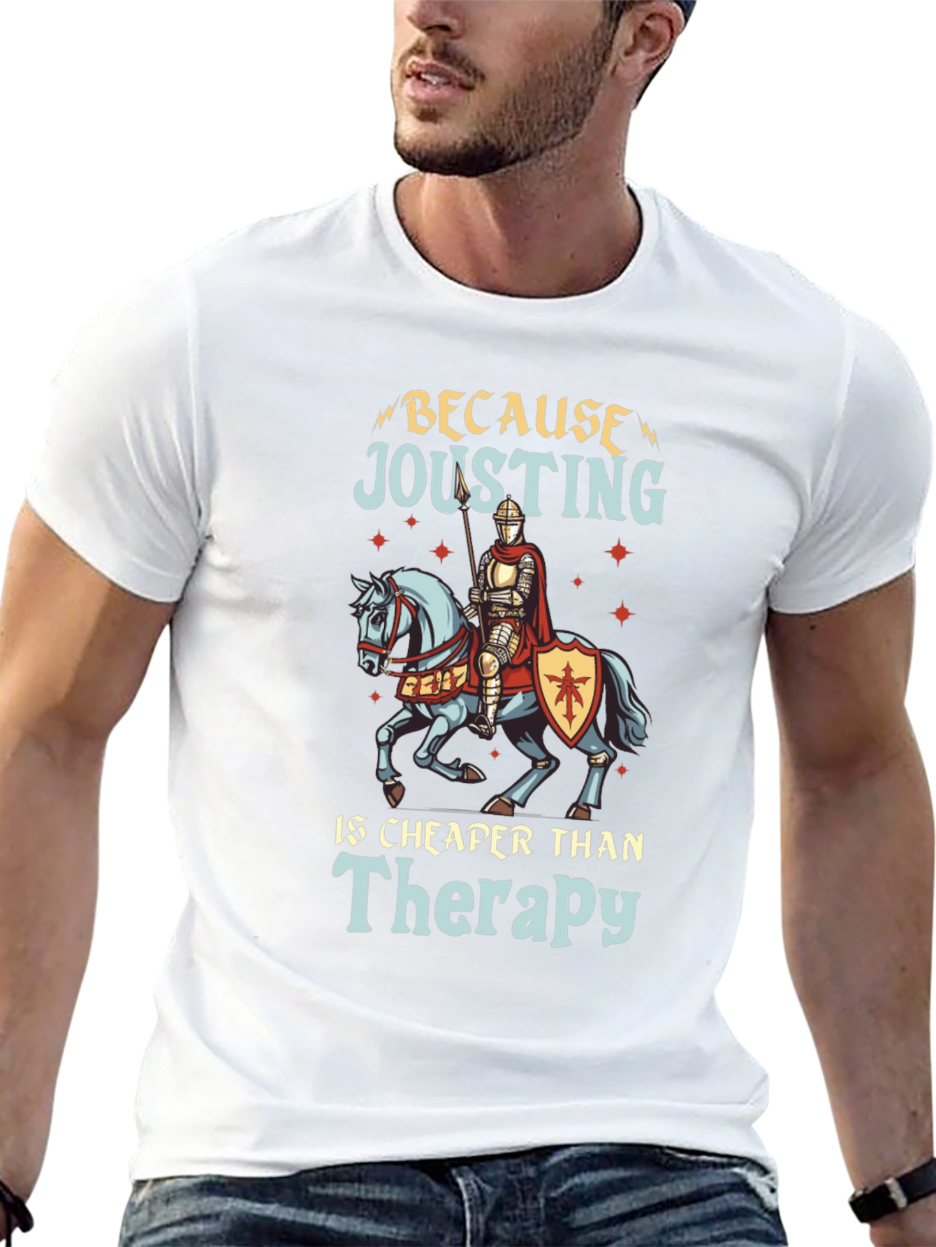 Jousting Therapy Black T-Shirt
