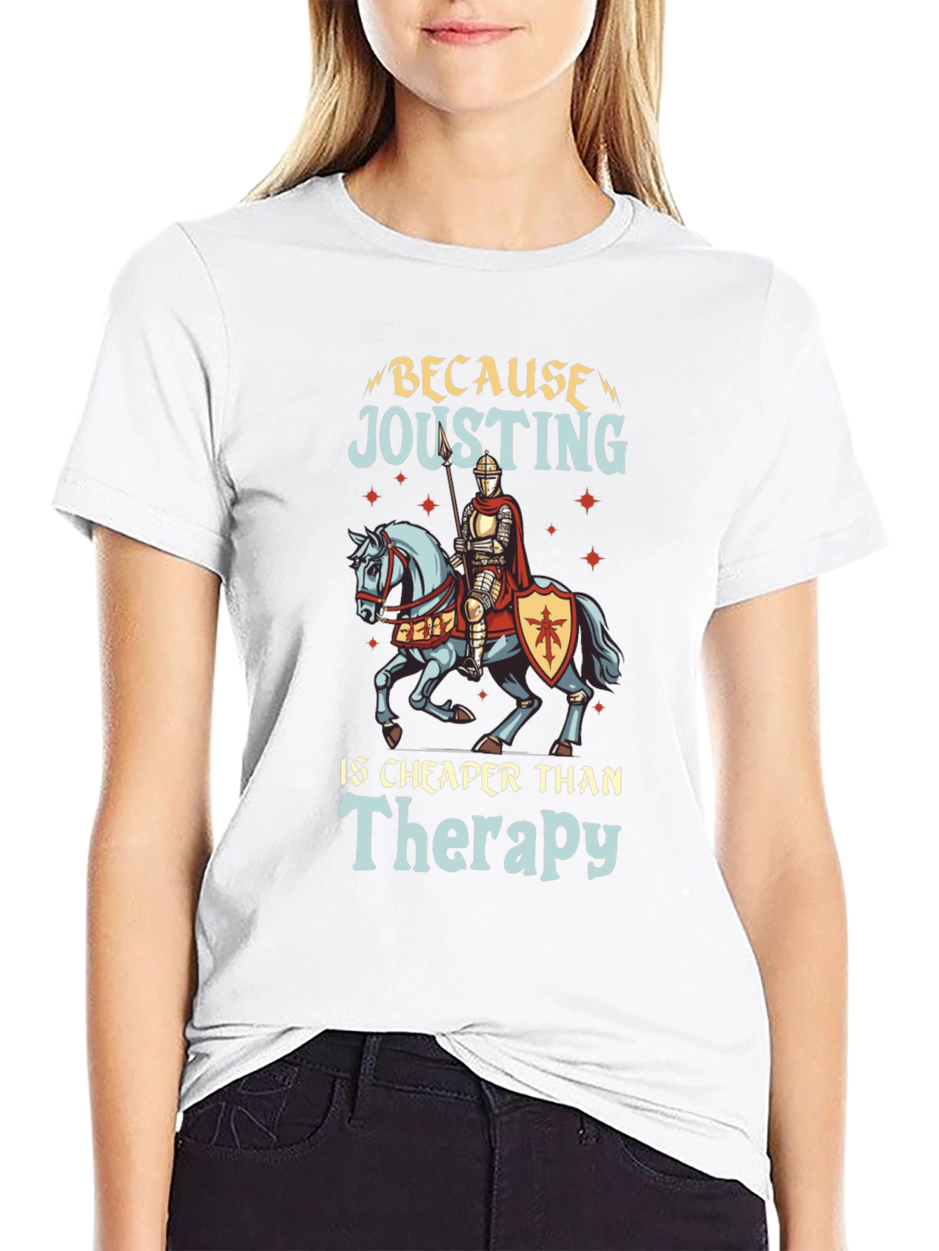 Jousting Therapy Black T-Shirt
