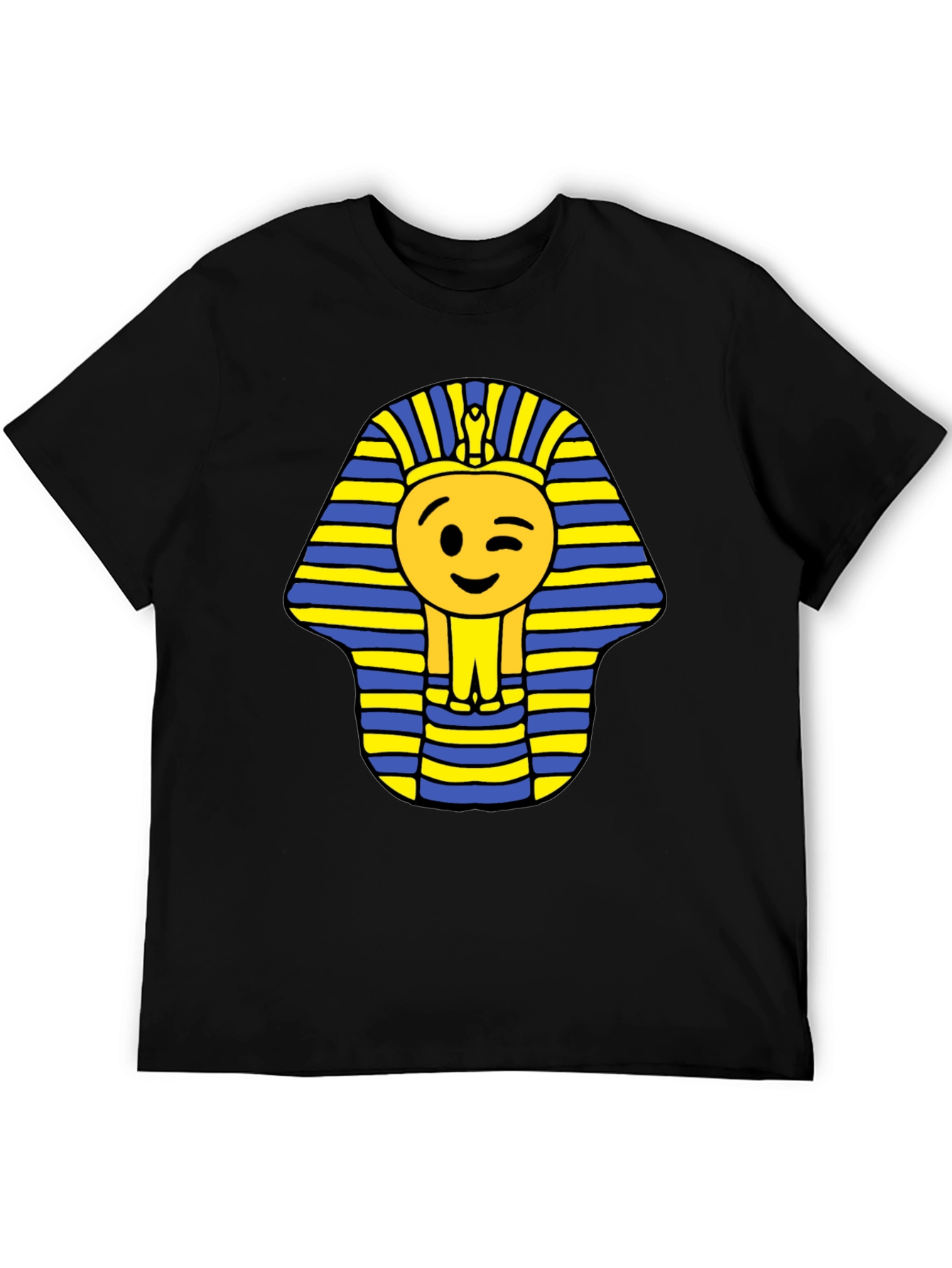 Emoji Pharaoh Black T-Shirt - Ancient Fun!