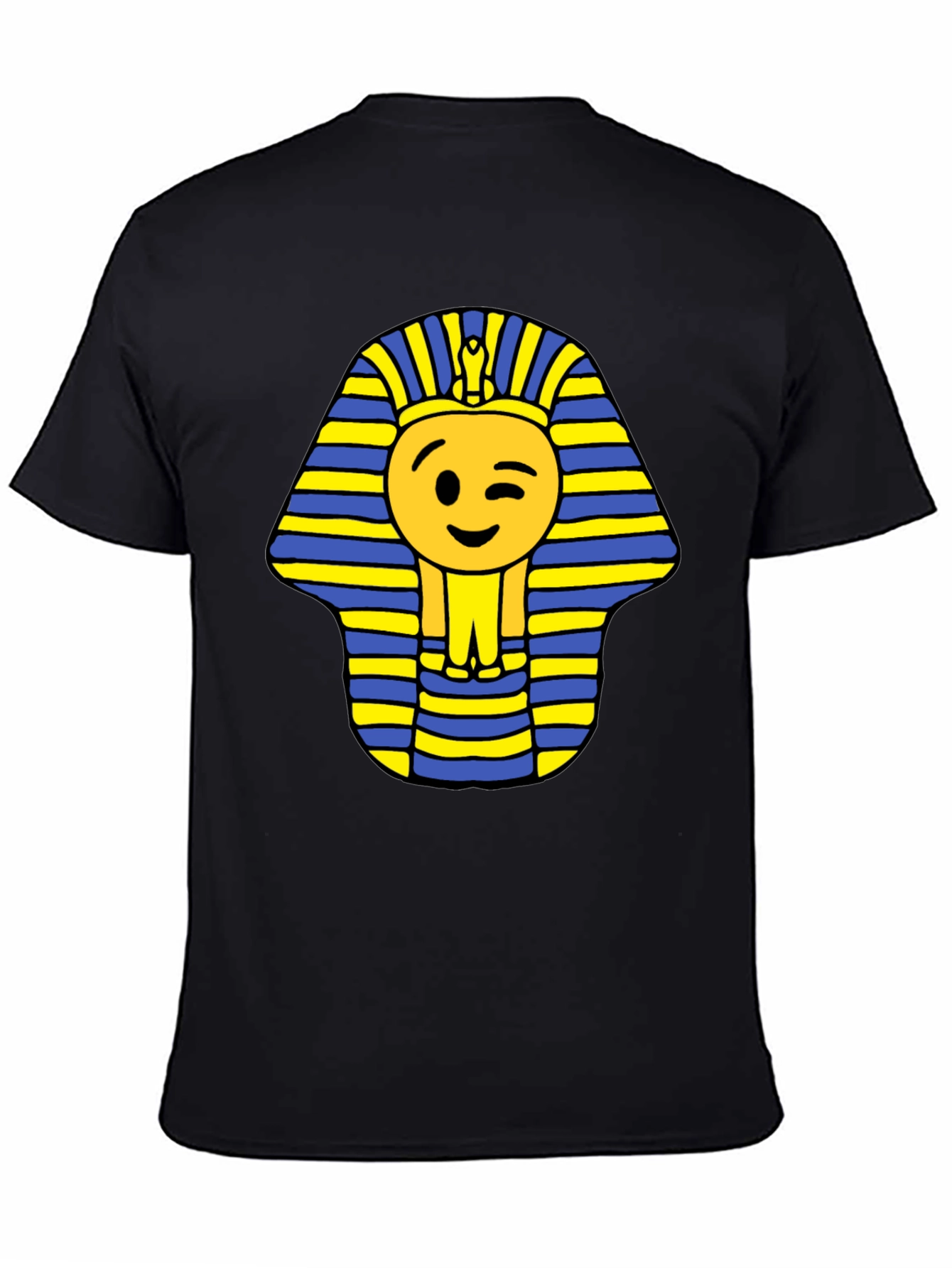 Emoji Pharaoh Black T-Shirt - Ancient Fun!
