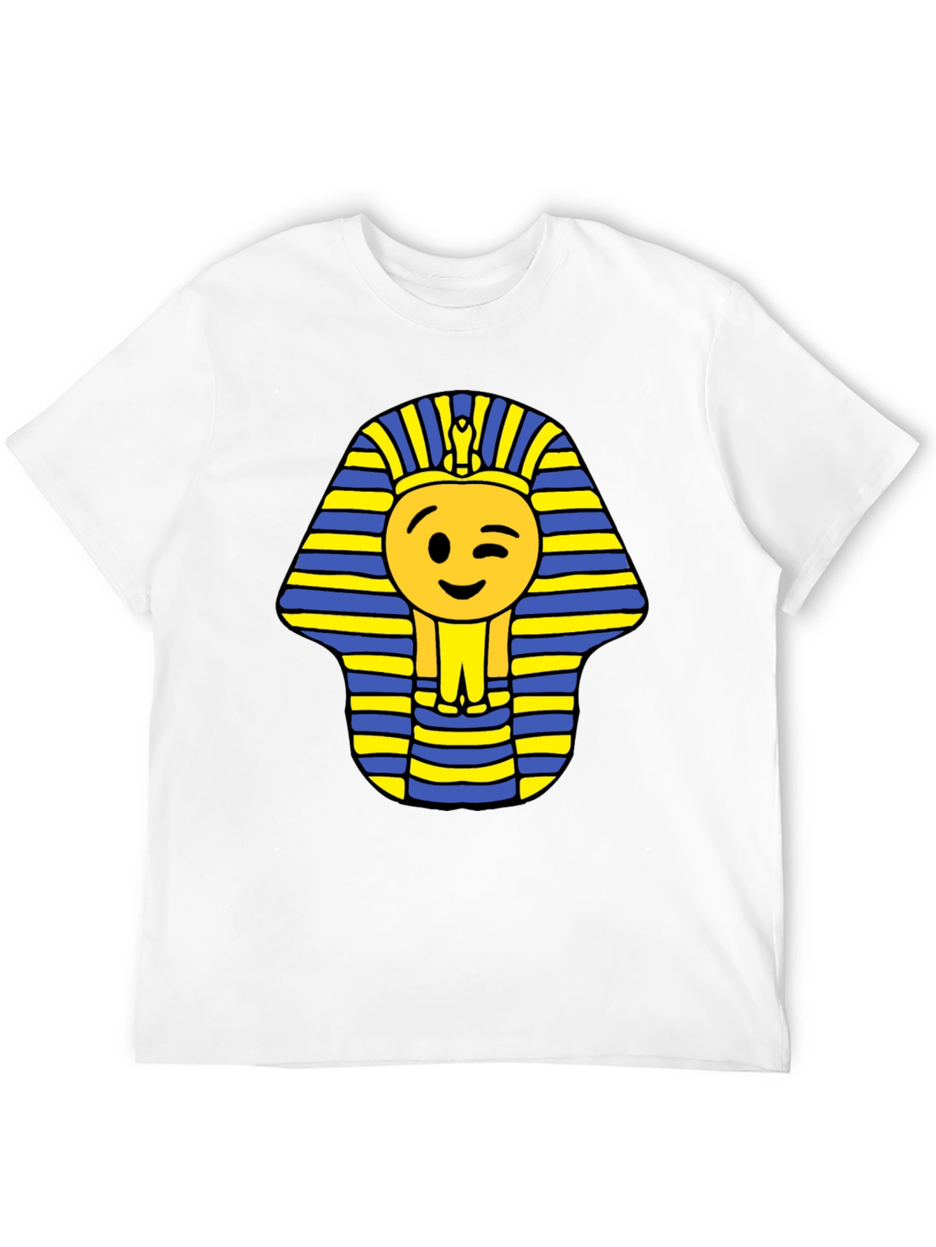 Emoji Pharaoh Black T-Shirt - Ancient Fun!