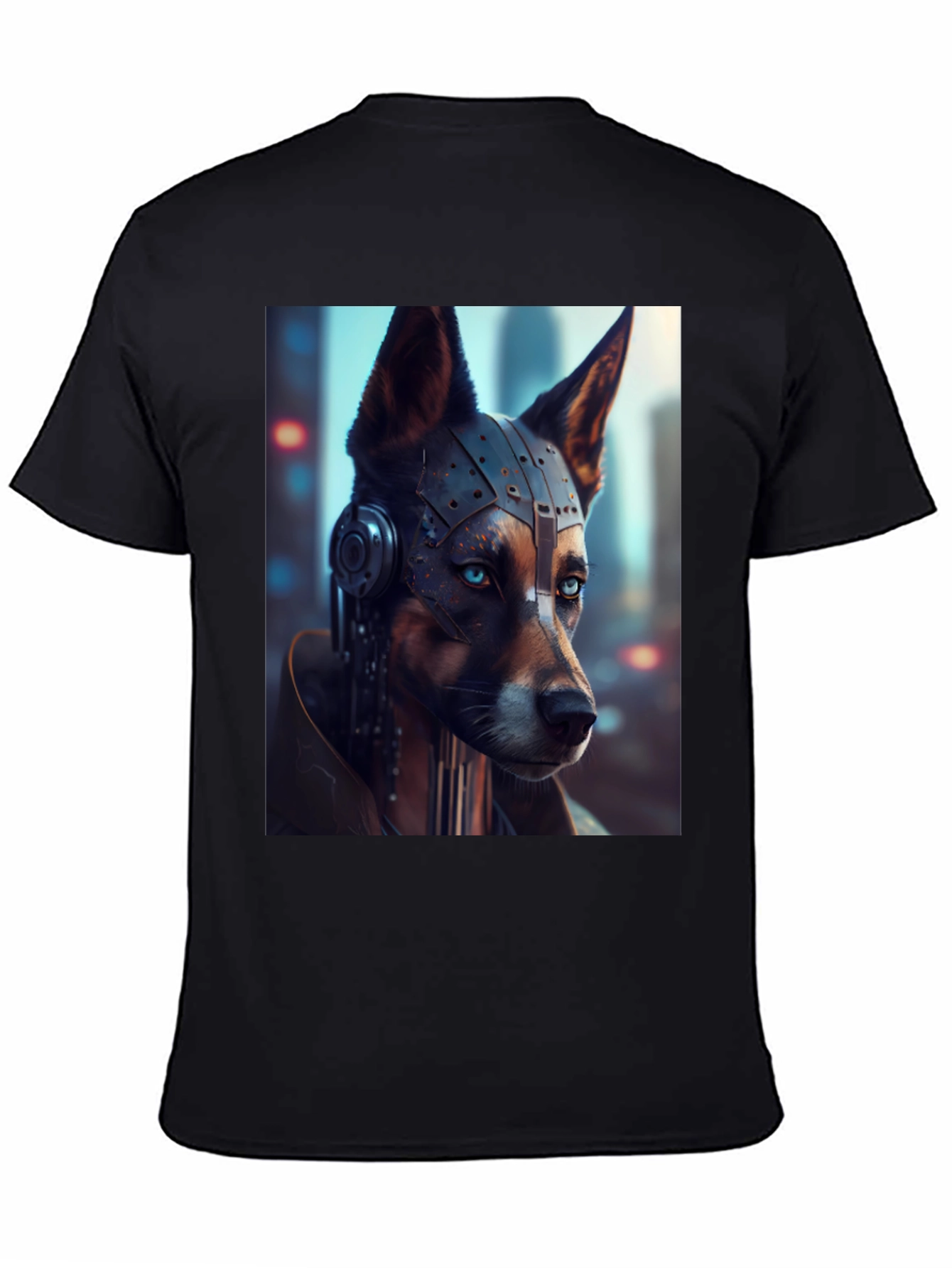 Cyberpunk Dog Graphic T-Shirt