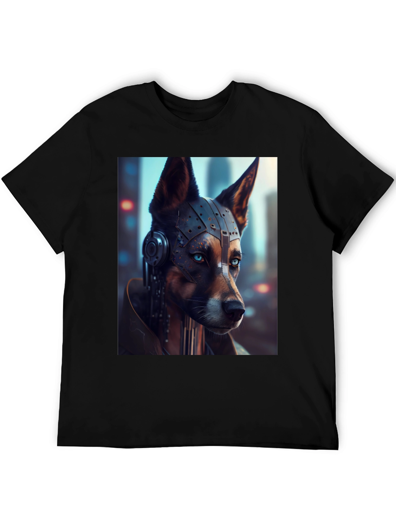 Cyberpunk Dog Graphic T-Shirt