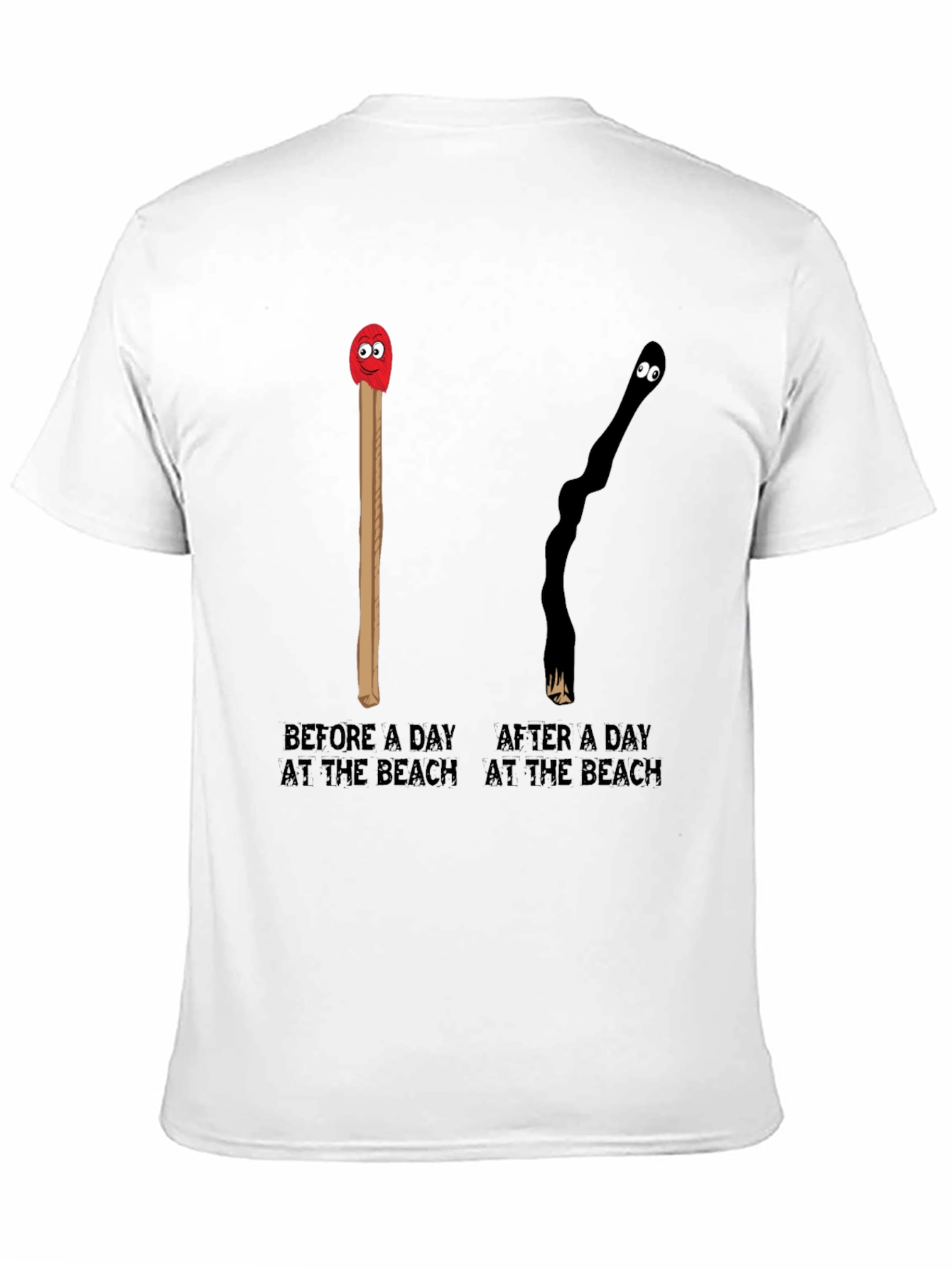 Before & After Beach Day Funny T-Shirt
