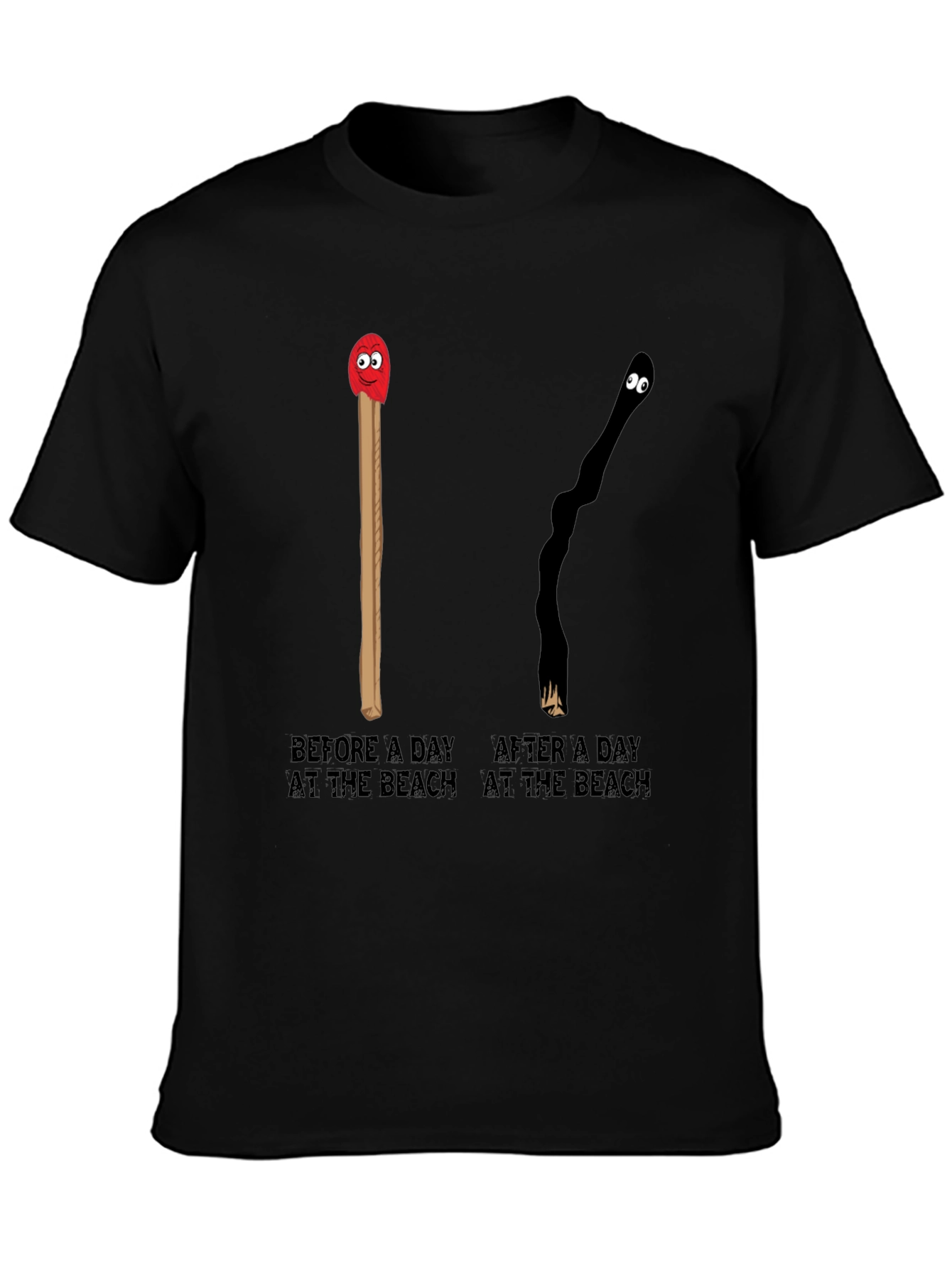 Before & After Beach Day Funny T-Shirt