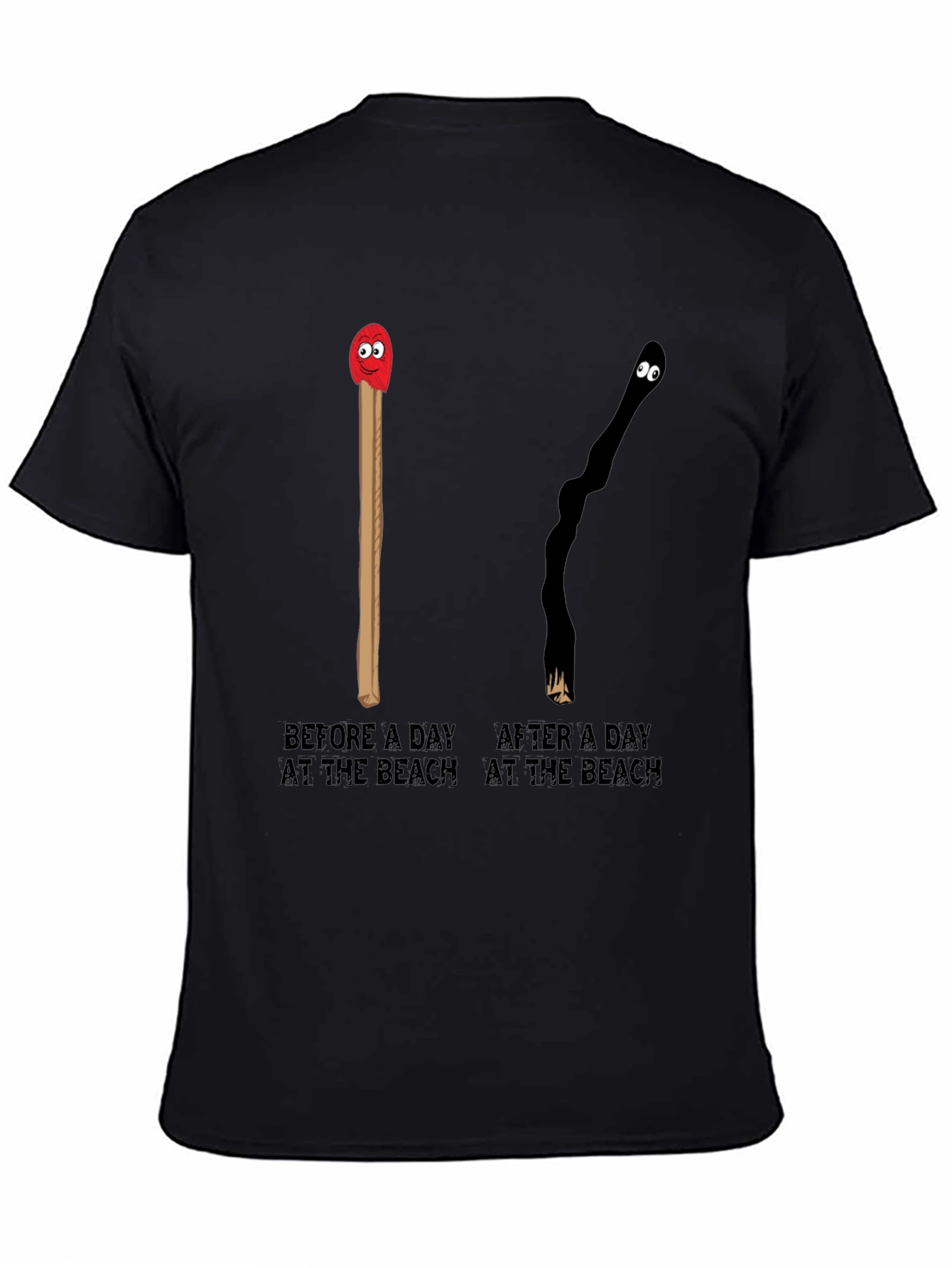 Before & After Beach Day Funny T-Shirt