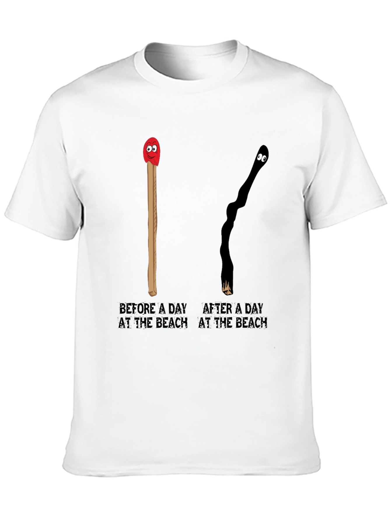 Before & After Beach Day Funny T-Shirt