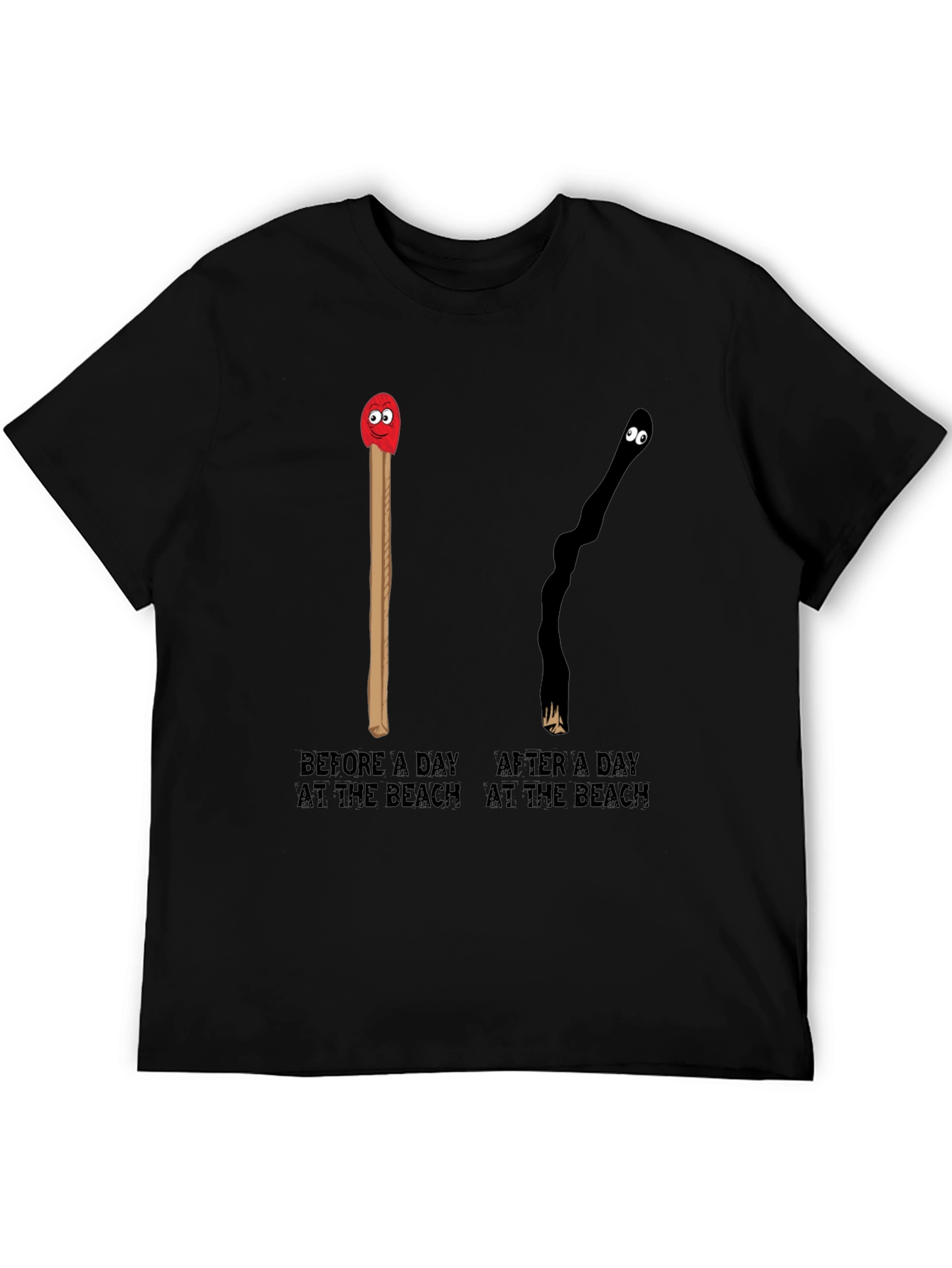 Before & After Beach Day Funny T-Shirt