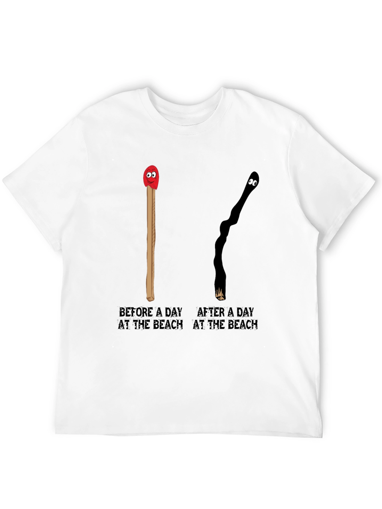 Before & After Beach Day Funny T-Shirt