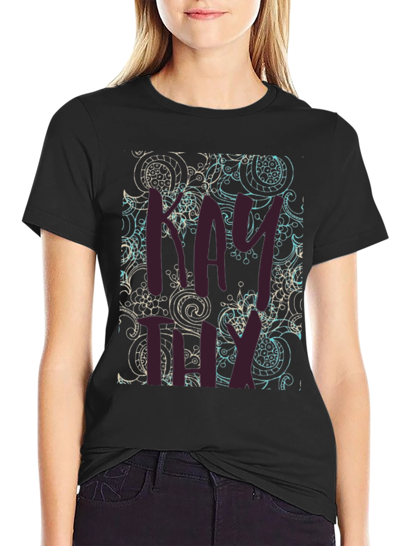 Patterned Graphic Tee