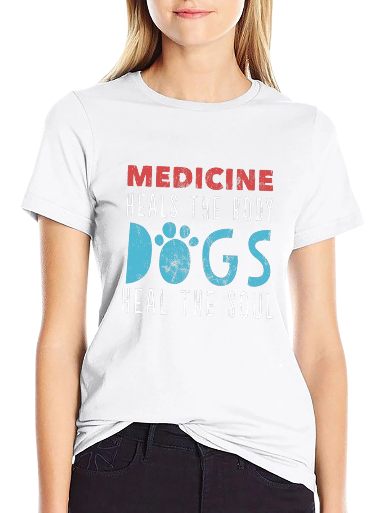 Medicine Heals Body Dogs Heal Soul T-Shirt