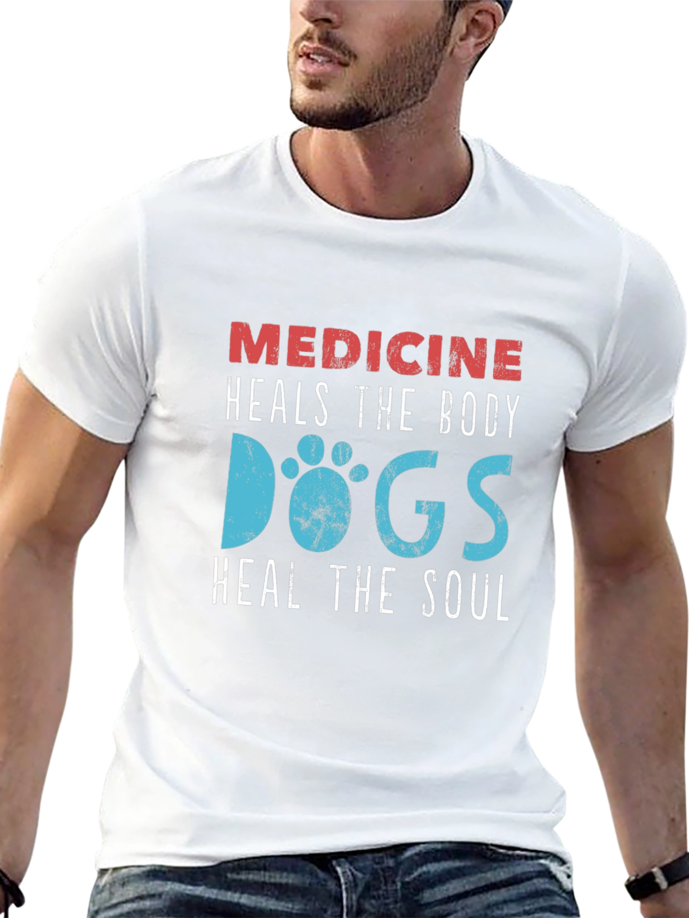 Medicine Heals Body Dogs Heal Soul T-Shirt