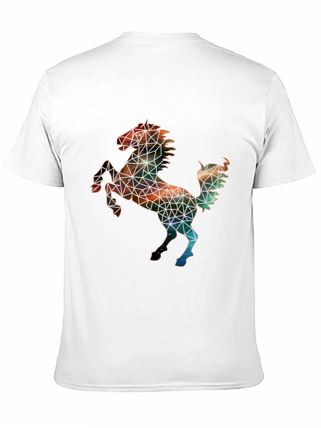 Galaxy Horse Graphic Tee - Black Cotton Blend