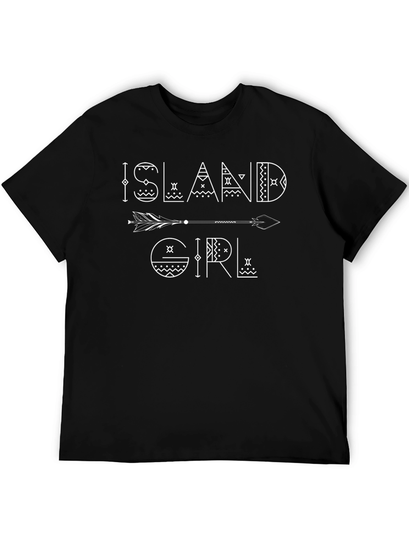 Island Girl Graphic Tee - Tribal Arrow Design