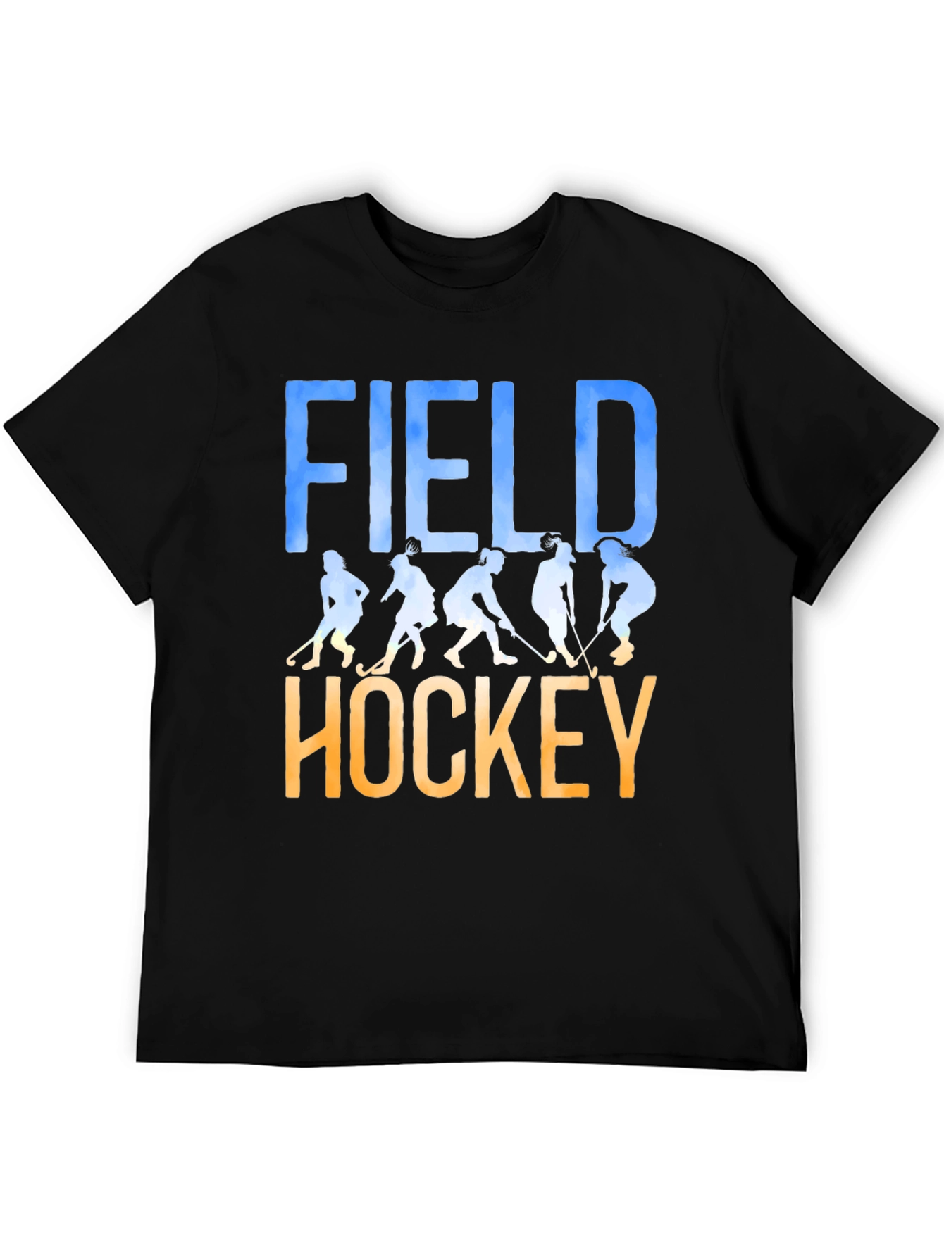 Field Hockey Silhouette Graphic T-Shirt