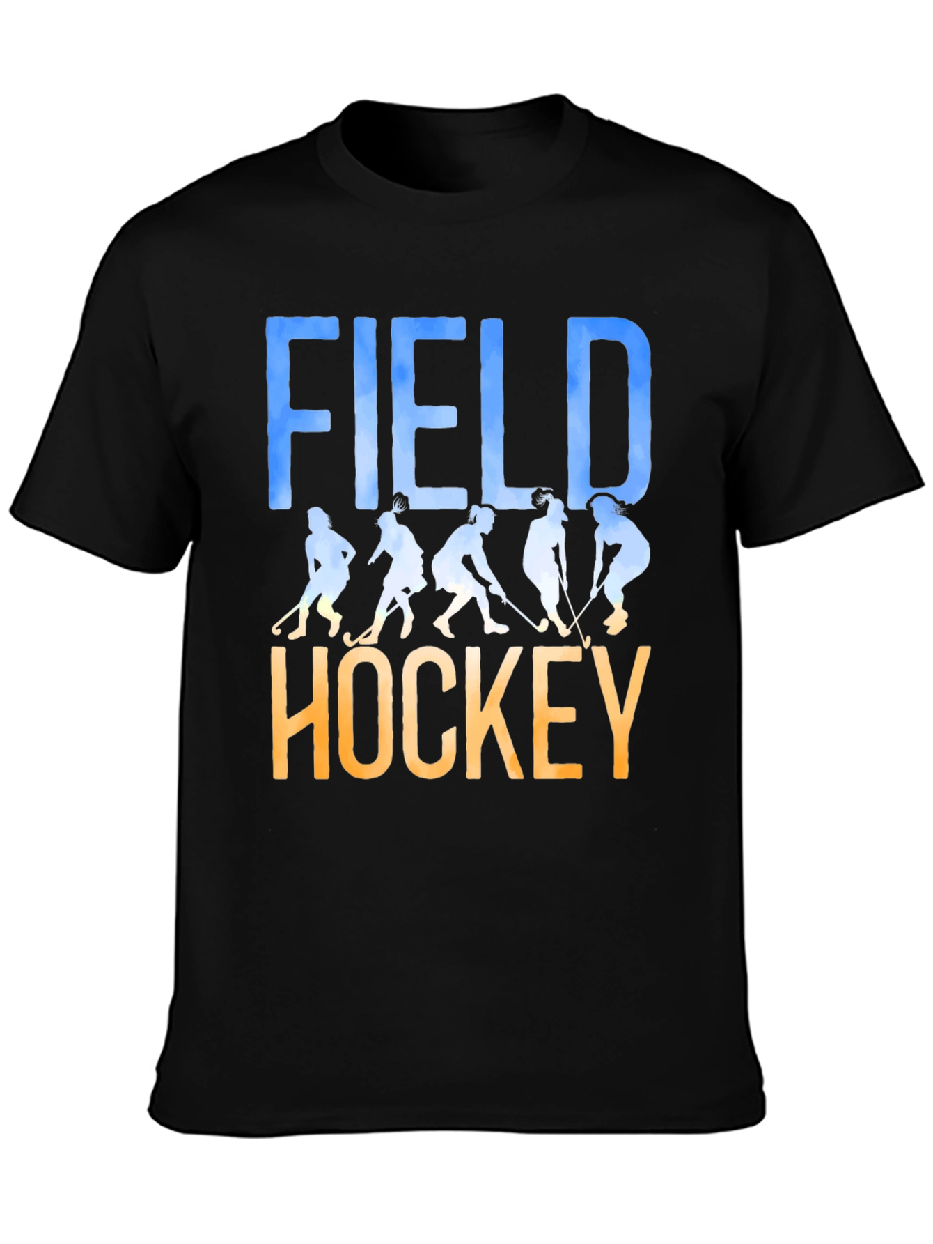 Field Hockey Silhouette Graphic T-Shirt