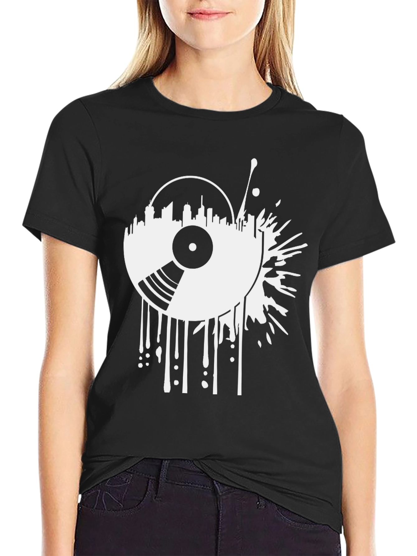 Urban Vinyl Record Graphic T-Shirt