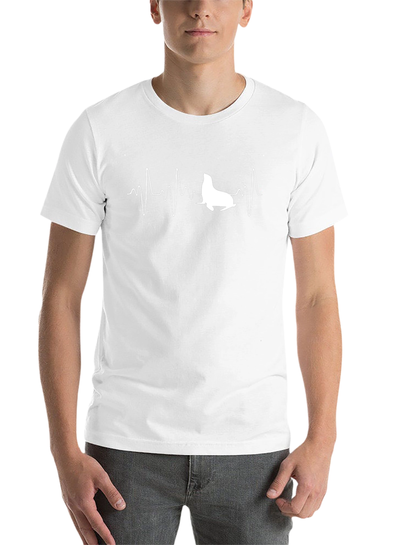Seal Heartbeat Graphic Tee - Unique Animal Lover Shirt